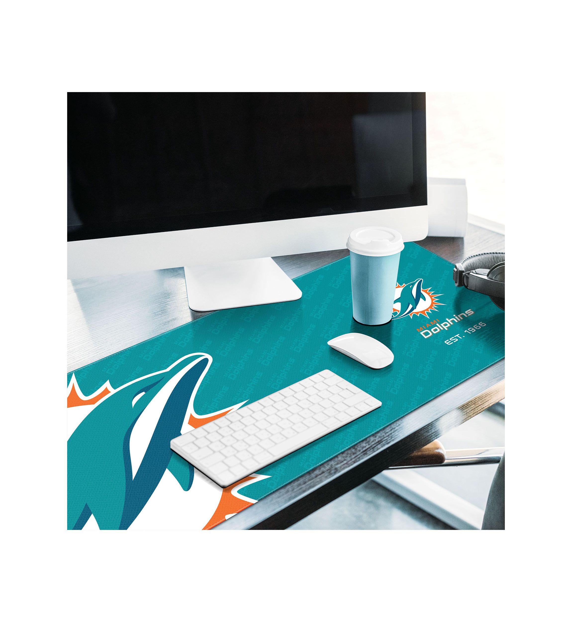 YouTheFan NFL Miami Dolphins Logo Series Desk Pad