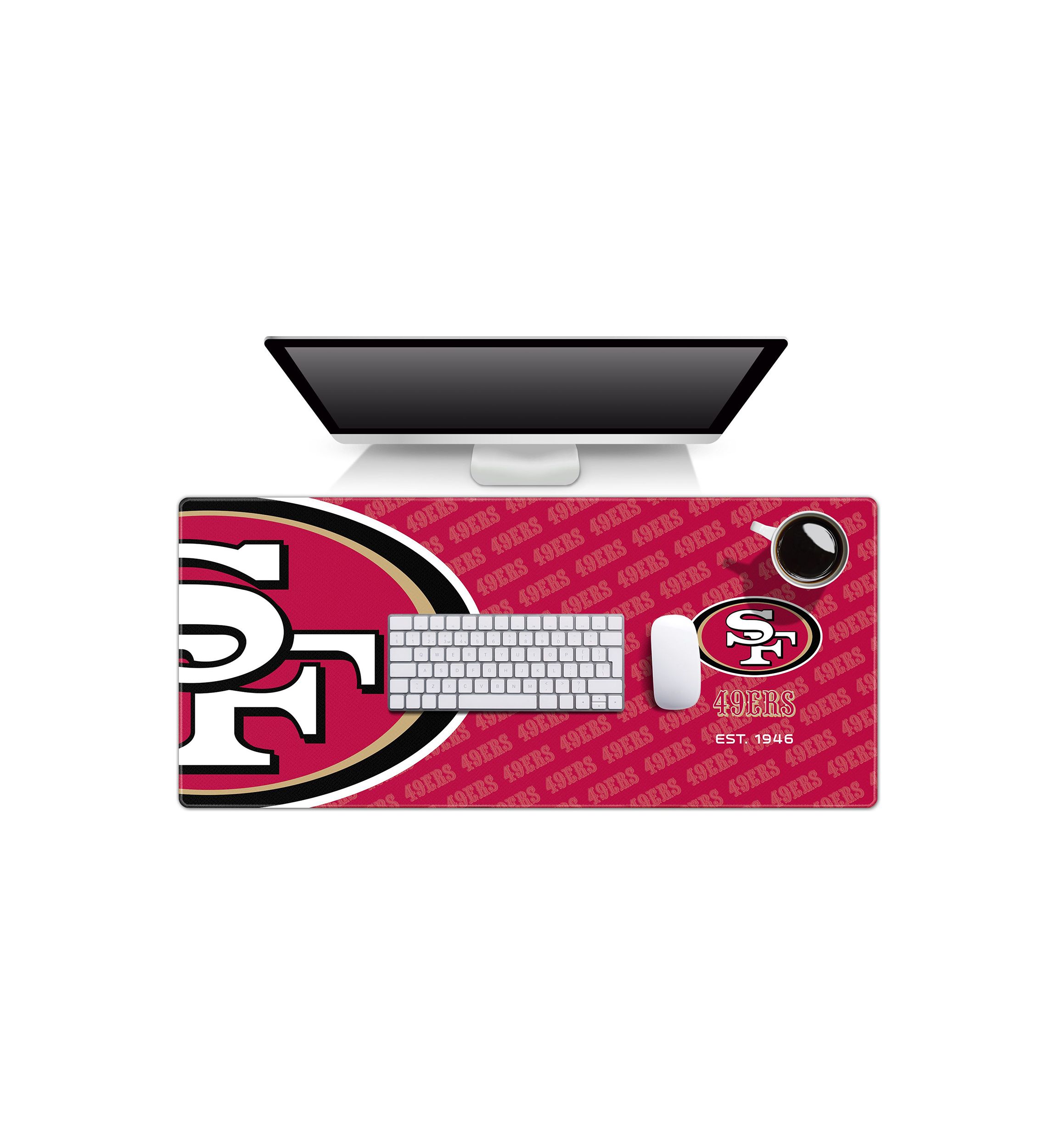 YouTheFan NFL San Francisco 49ers Logo Series Desk Pad