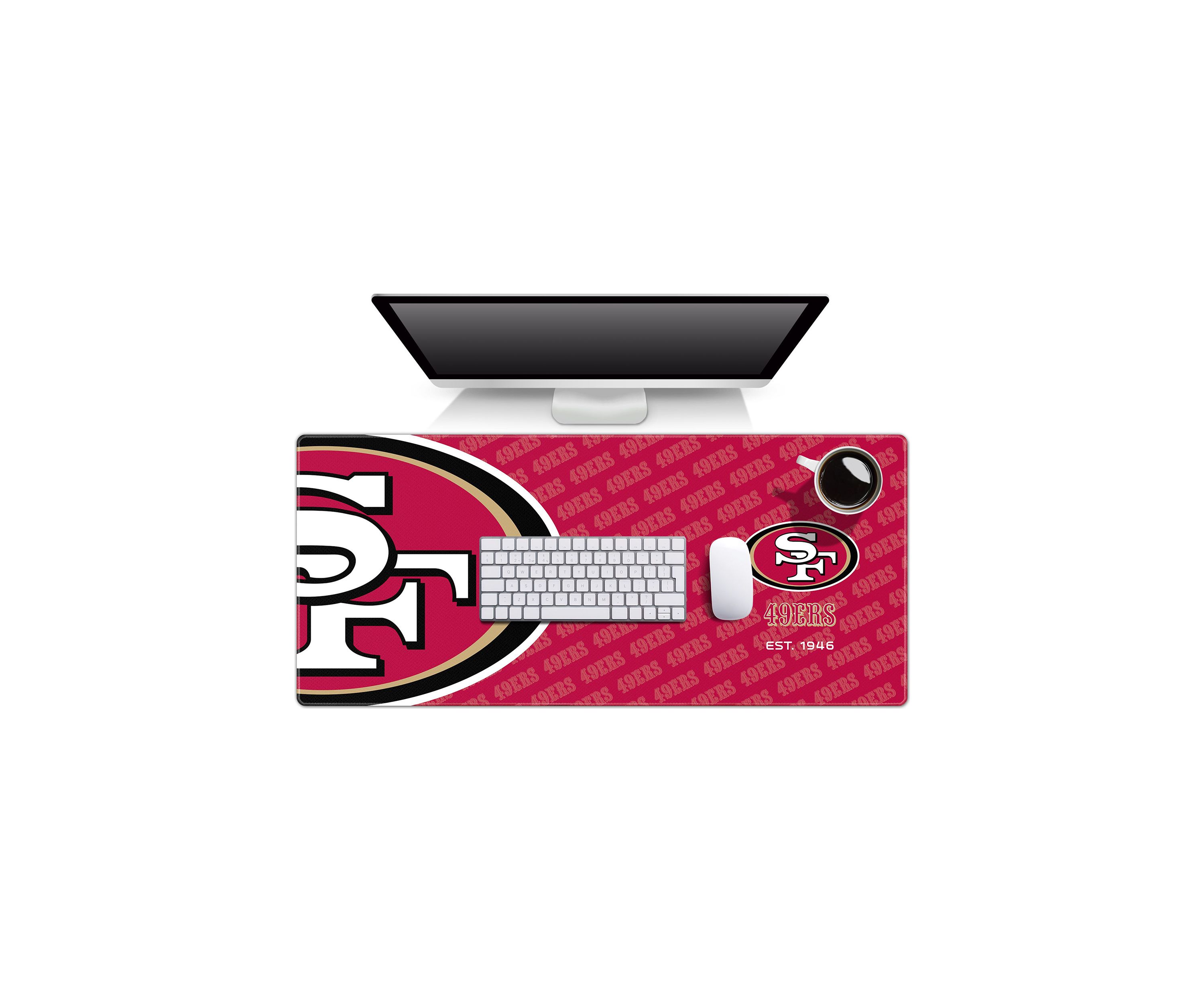 YouTheFan NFL San Francisco 49ers Logo Series Desk Pad