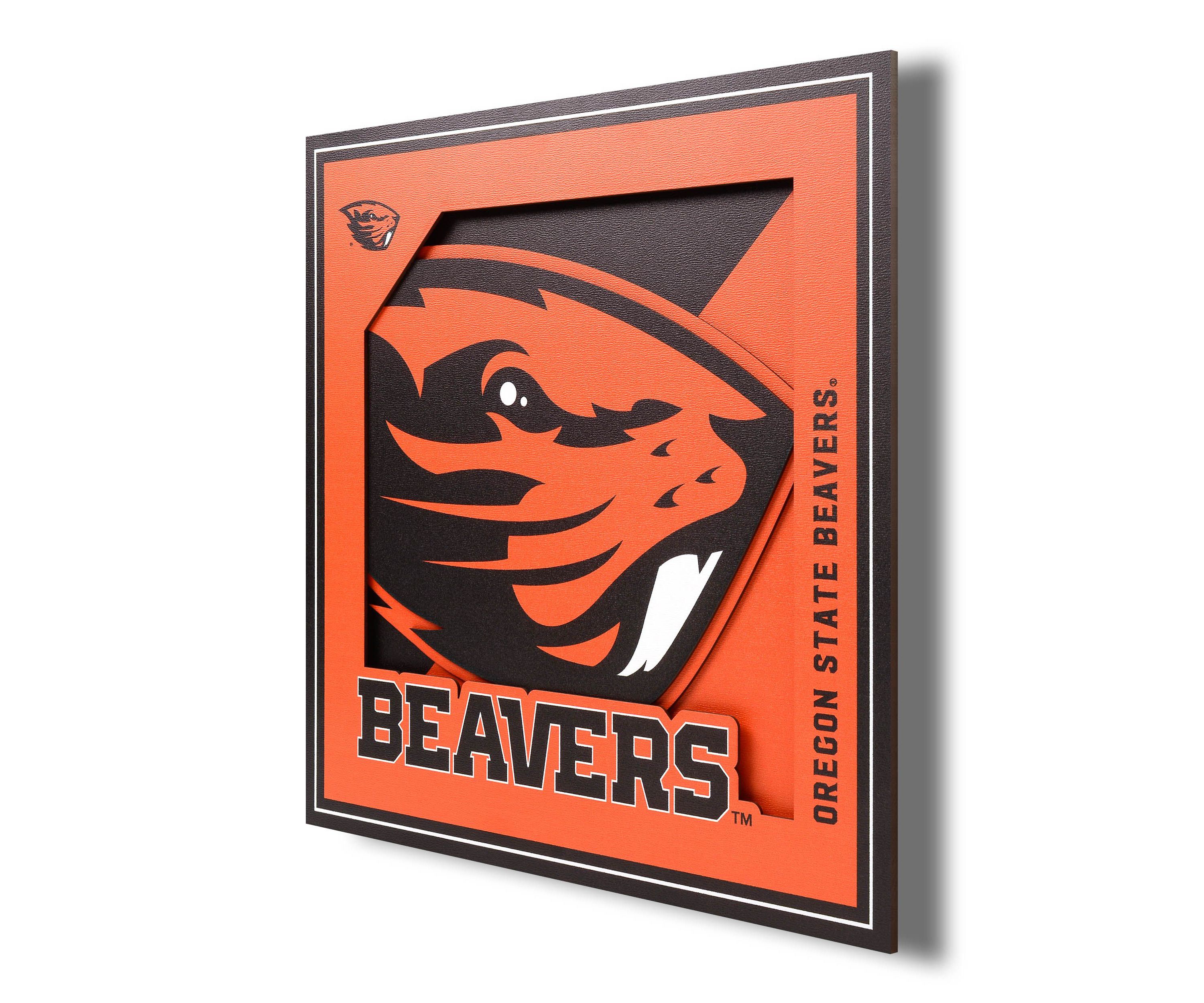YouTheFan NCAA Oregon State Beavers 3D Logo Series Wall Art - 12x12