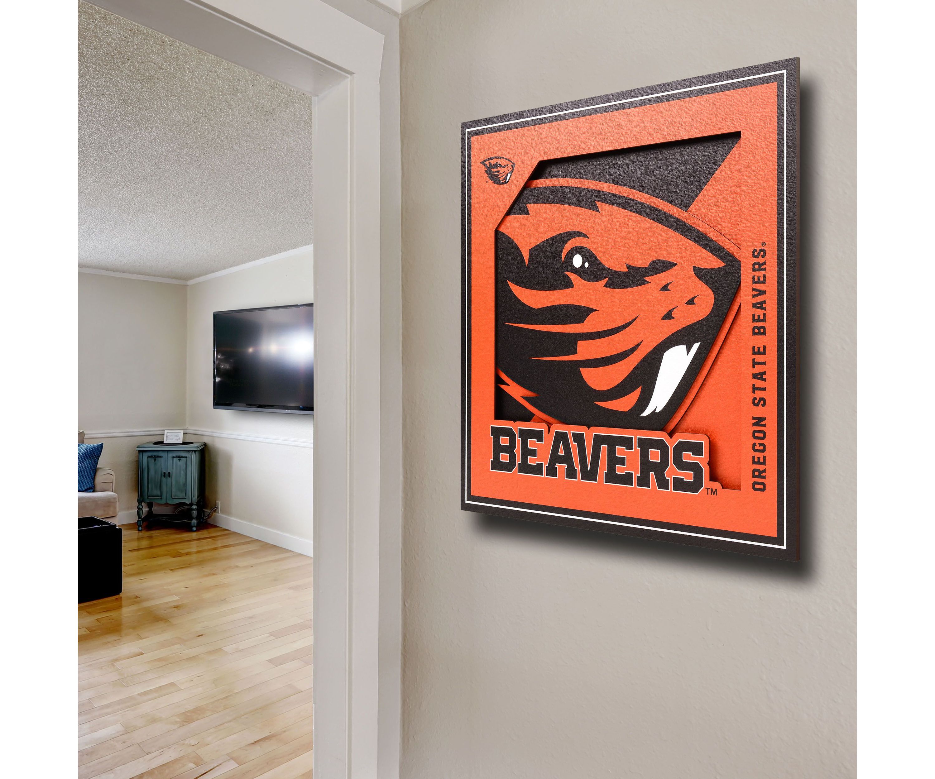 YouTheFan NCAA Oregon State Beavers 3D Logo Series Wall Art - 12x12