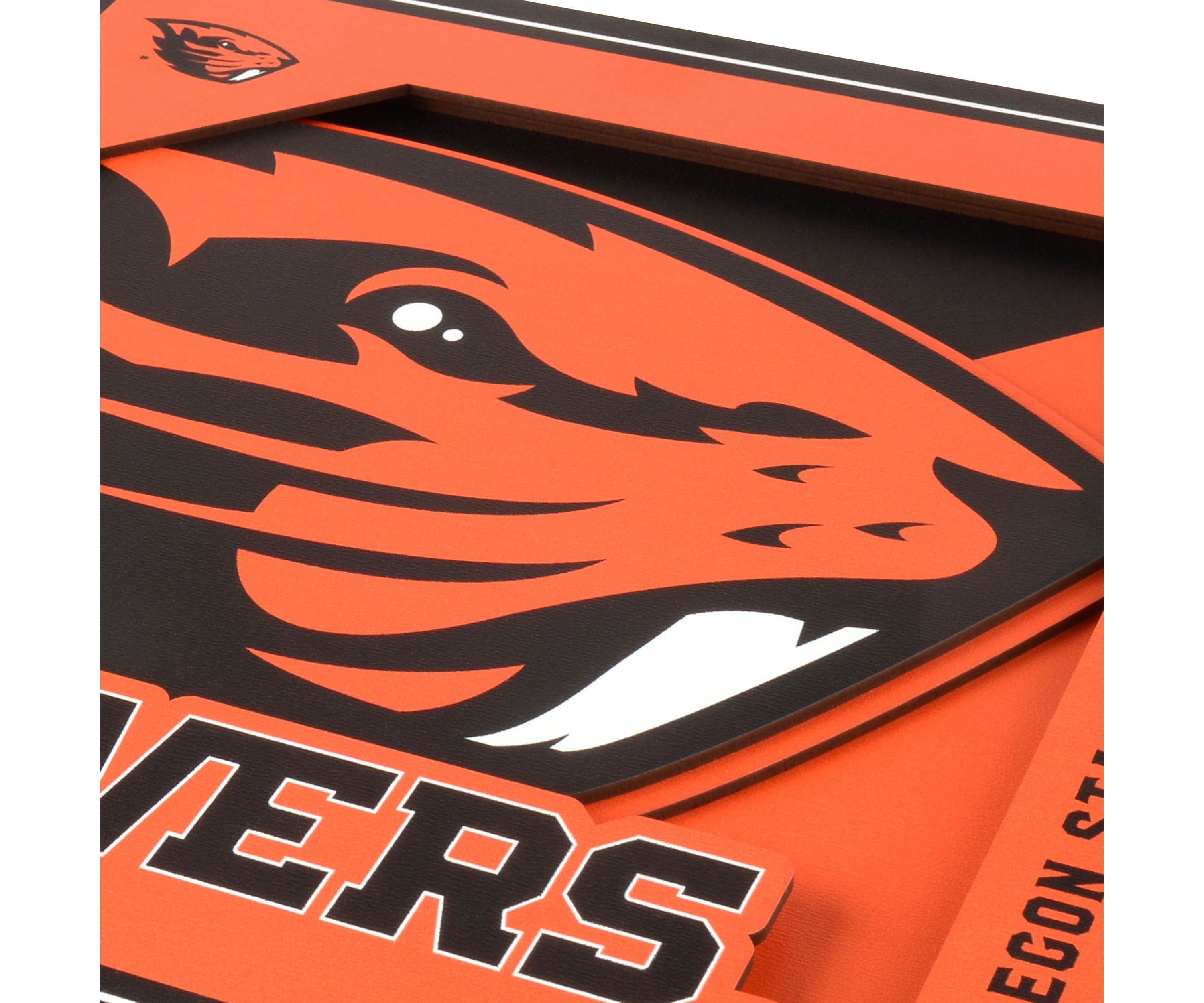 YouTheFan NCAA Oregon State Beavers 3D Logo Series Wall Art - 12x12