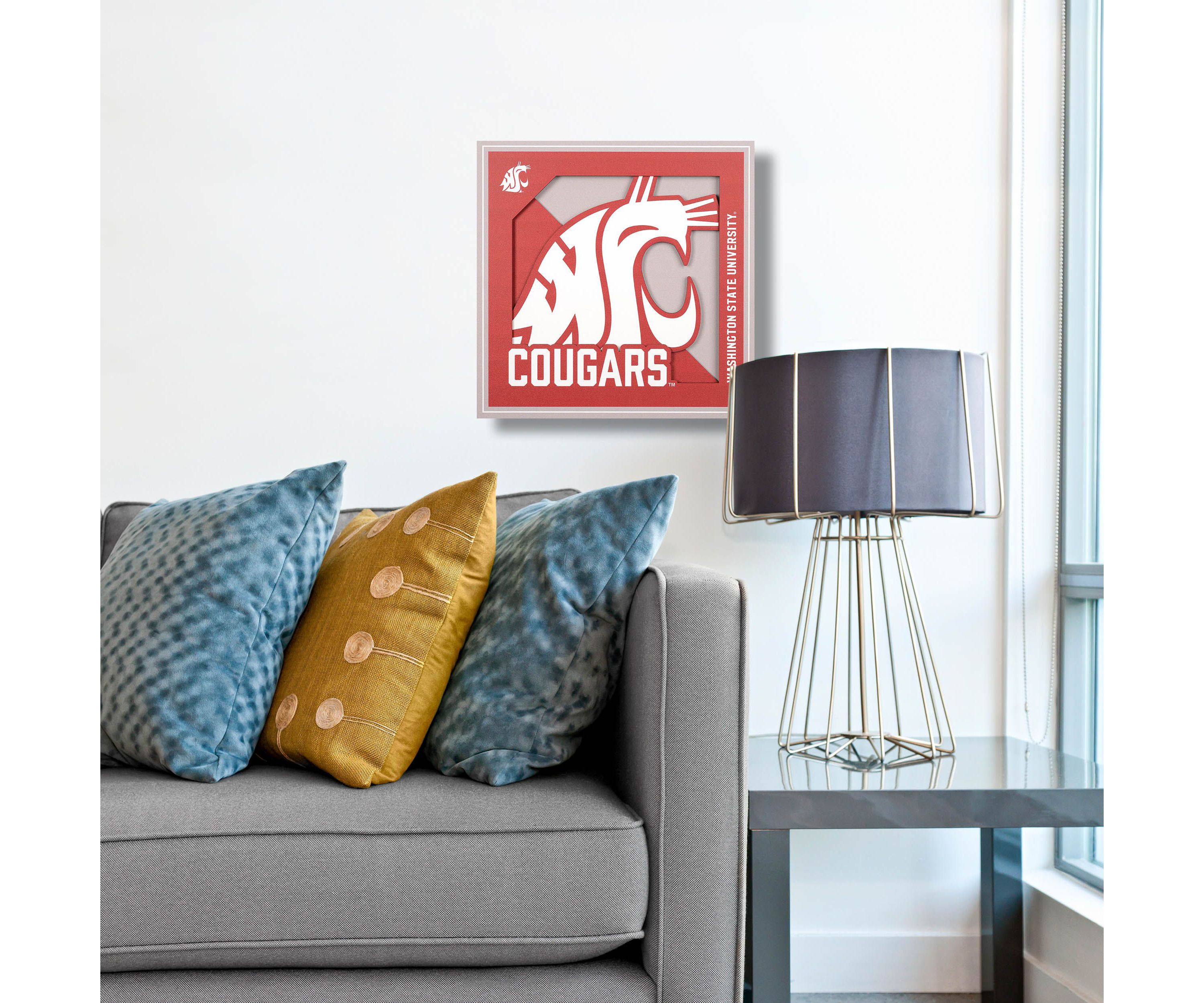 YouTheFan NCAA Washington State Cougars 3D Logo Series Wall Art - 12x12