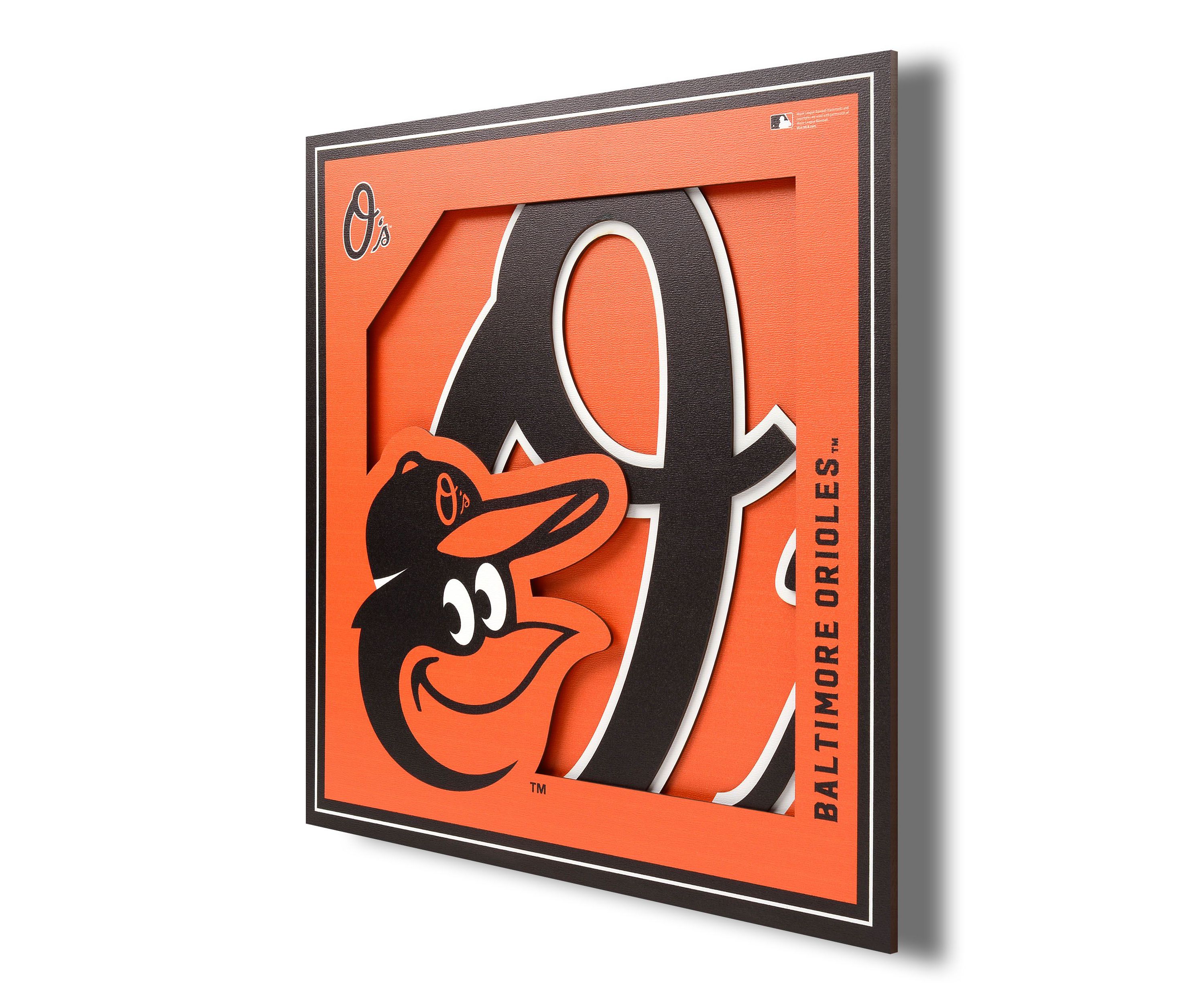 YouTheFan MLB Baltimore Orioles 3D Logo Series Wall Art - 12x12