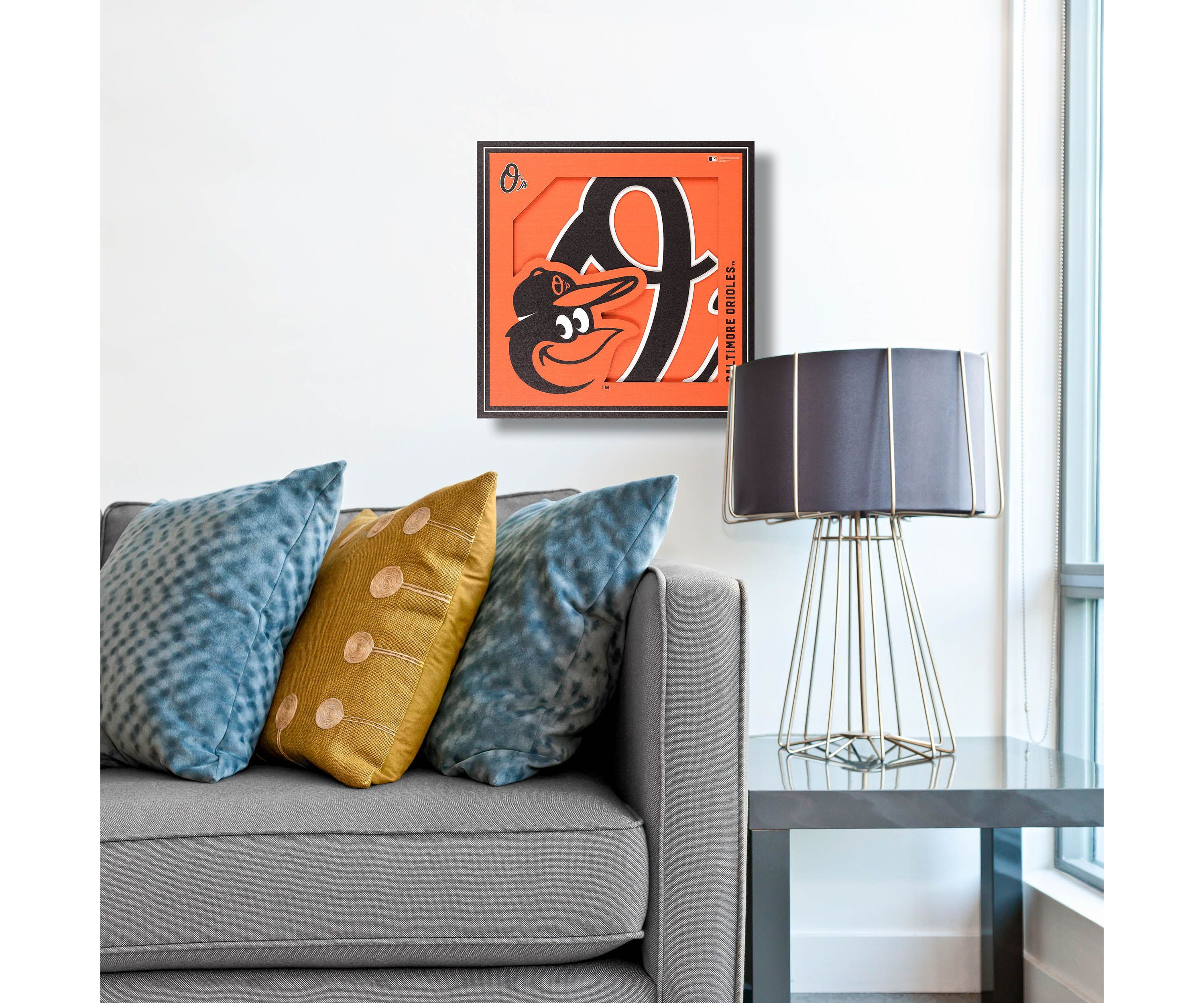 YouTheFan MLB Baltimore Orioles 3D Logo Series Wall Art - 12x12