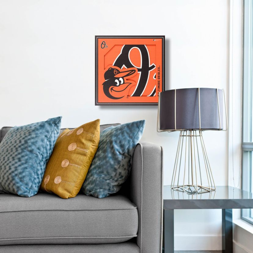 YouTheFan MLB Baltimore Orioles 3D Logo Series Wall Art - 12x12
