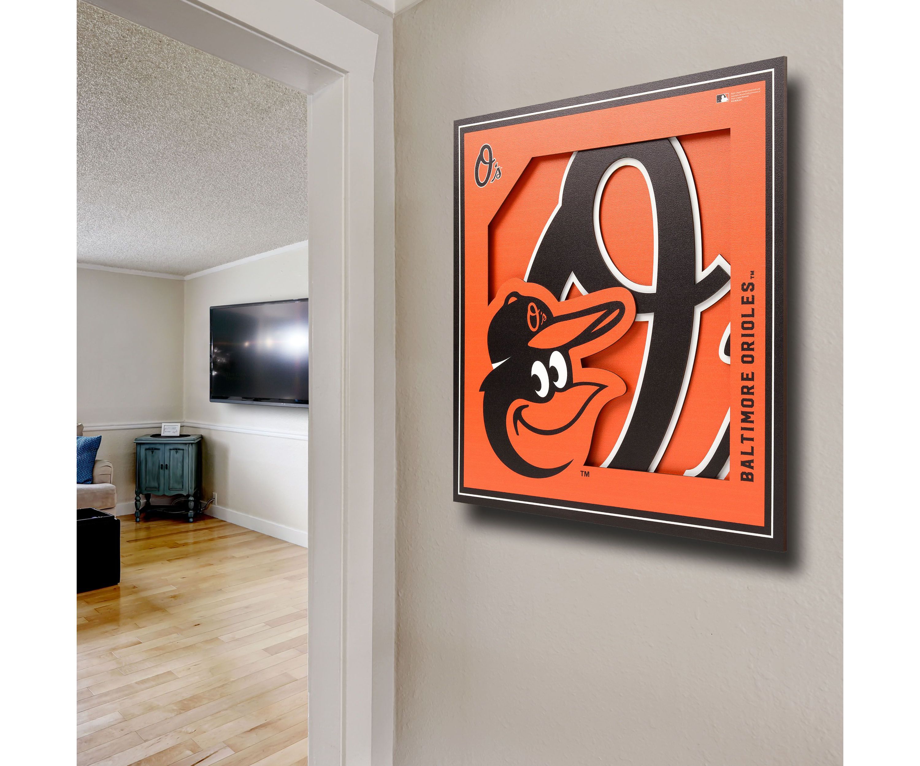 YouTheFan MLB Baltimore Orioles 3D Logo Series Wall Art - 12x12
