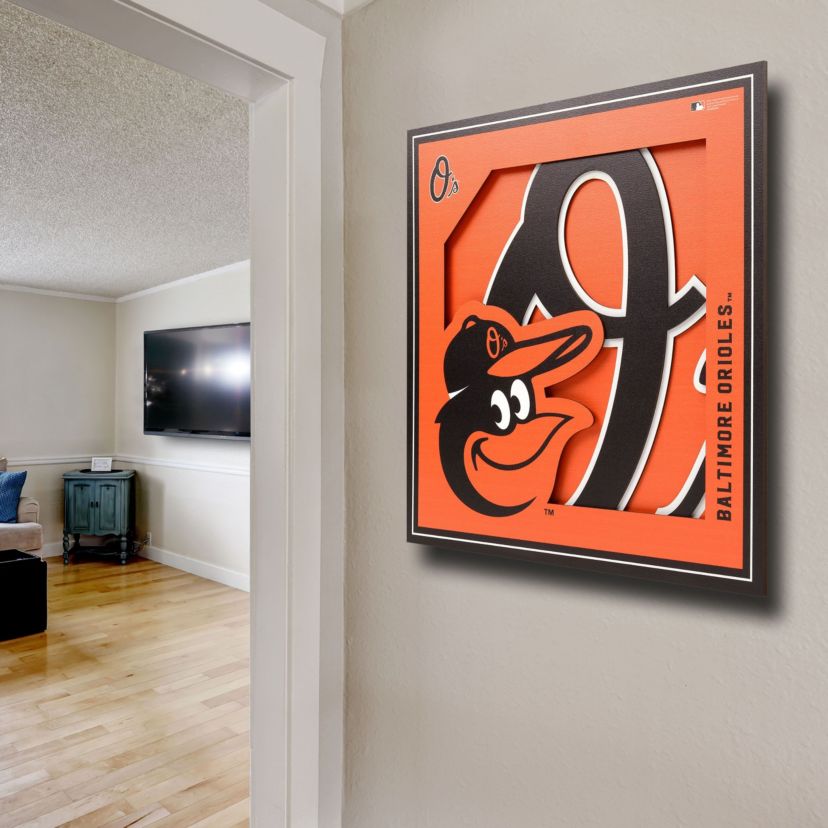 YouTheFan MLB Baltimore Orioles 3D Logo Series Wall Art - 12x12