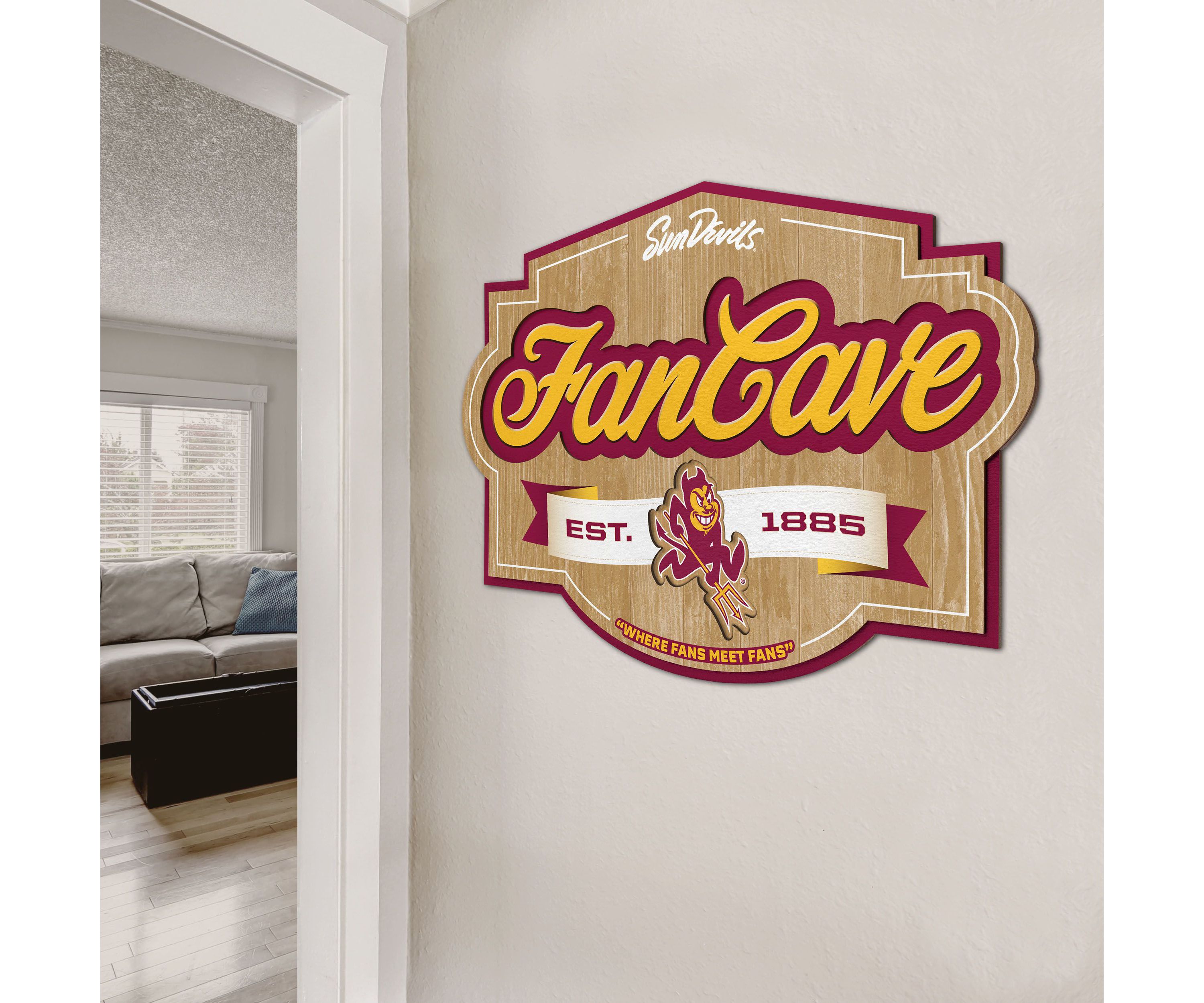 YouTheFan NCAA Arizona State Sun Devils Fan Cave Sign
