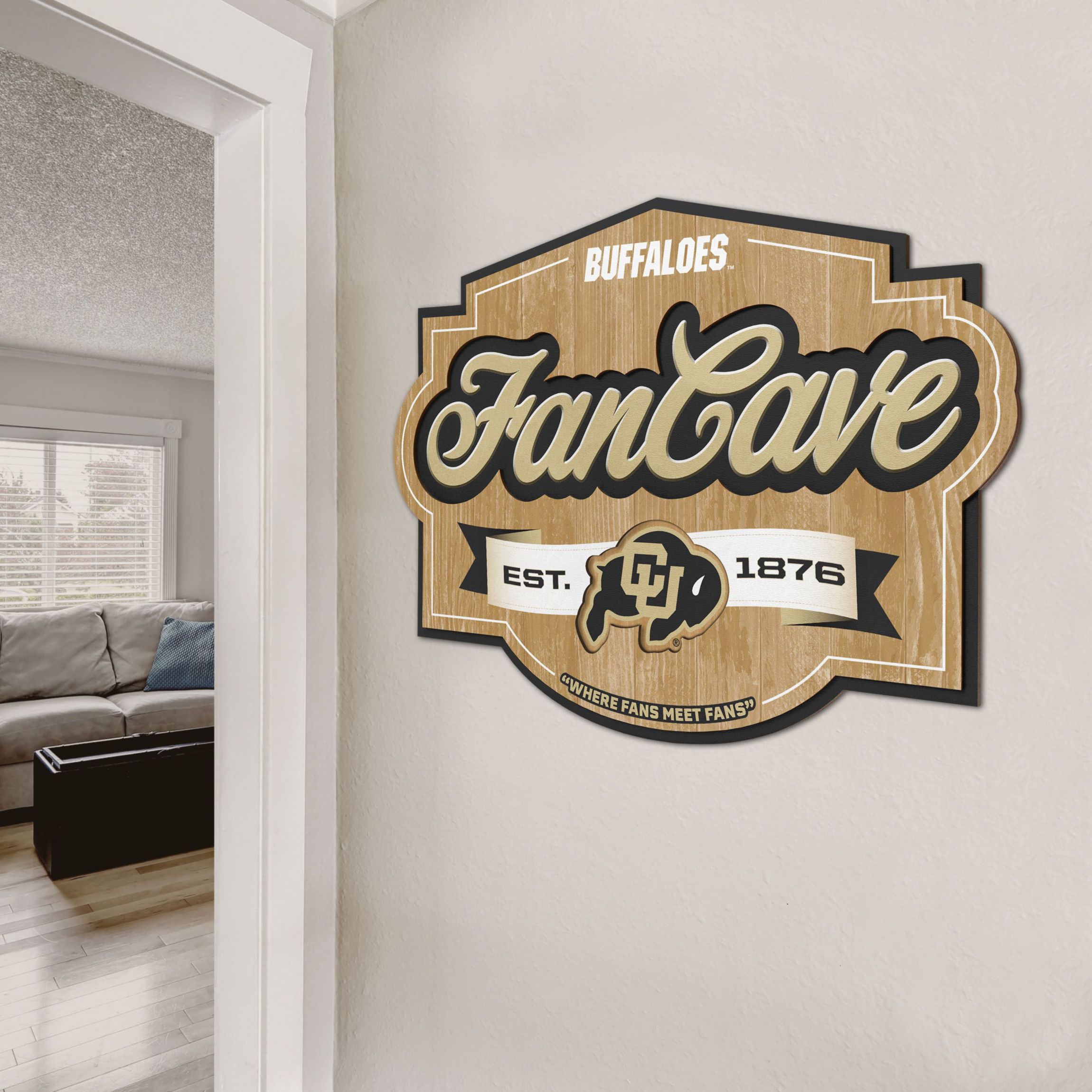 YouTheFan NCAA Colorado Buffaloes Fan Cave Sign