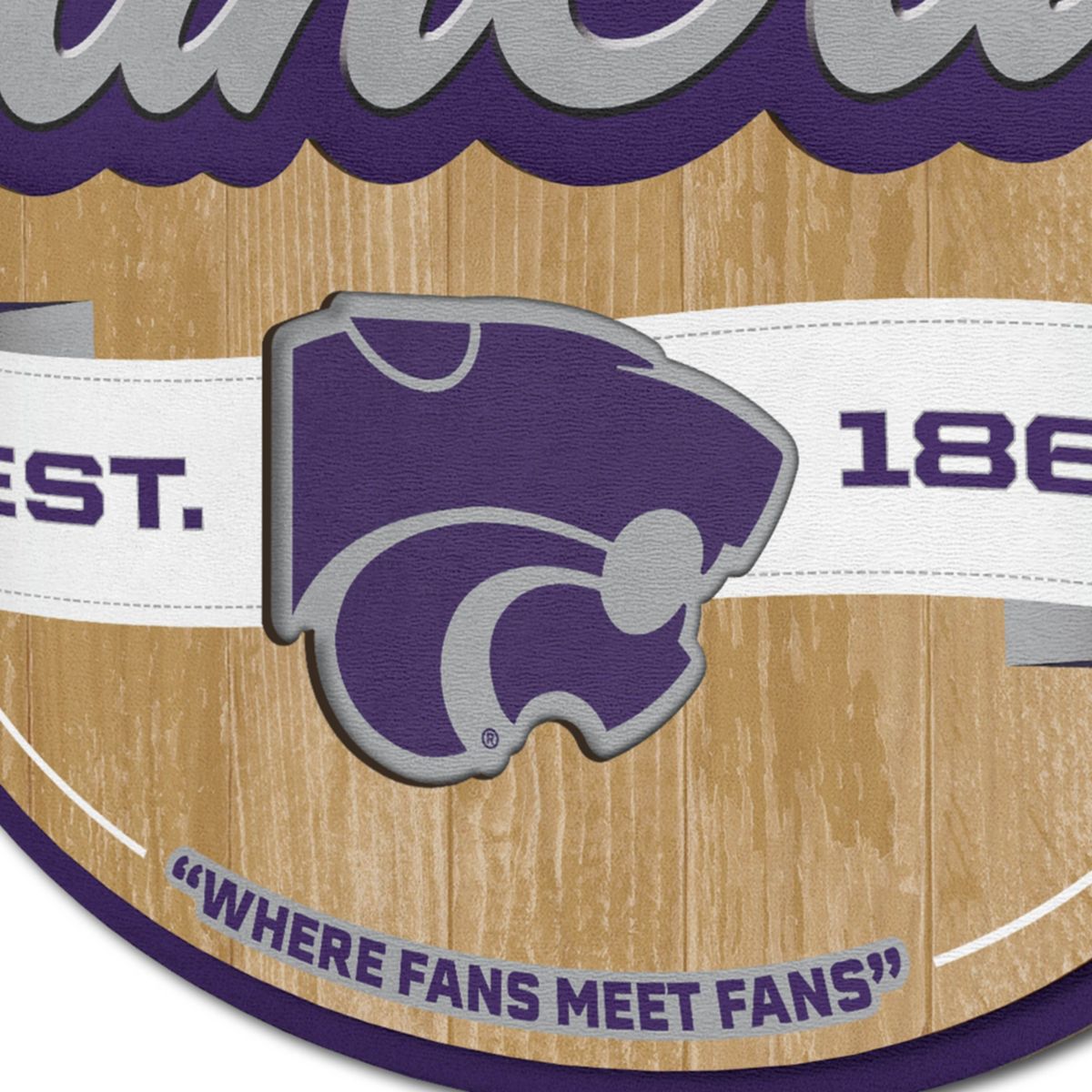 YouTheFan NCAA Kansas State Wildcats Fan Cave Sign