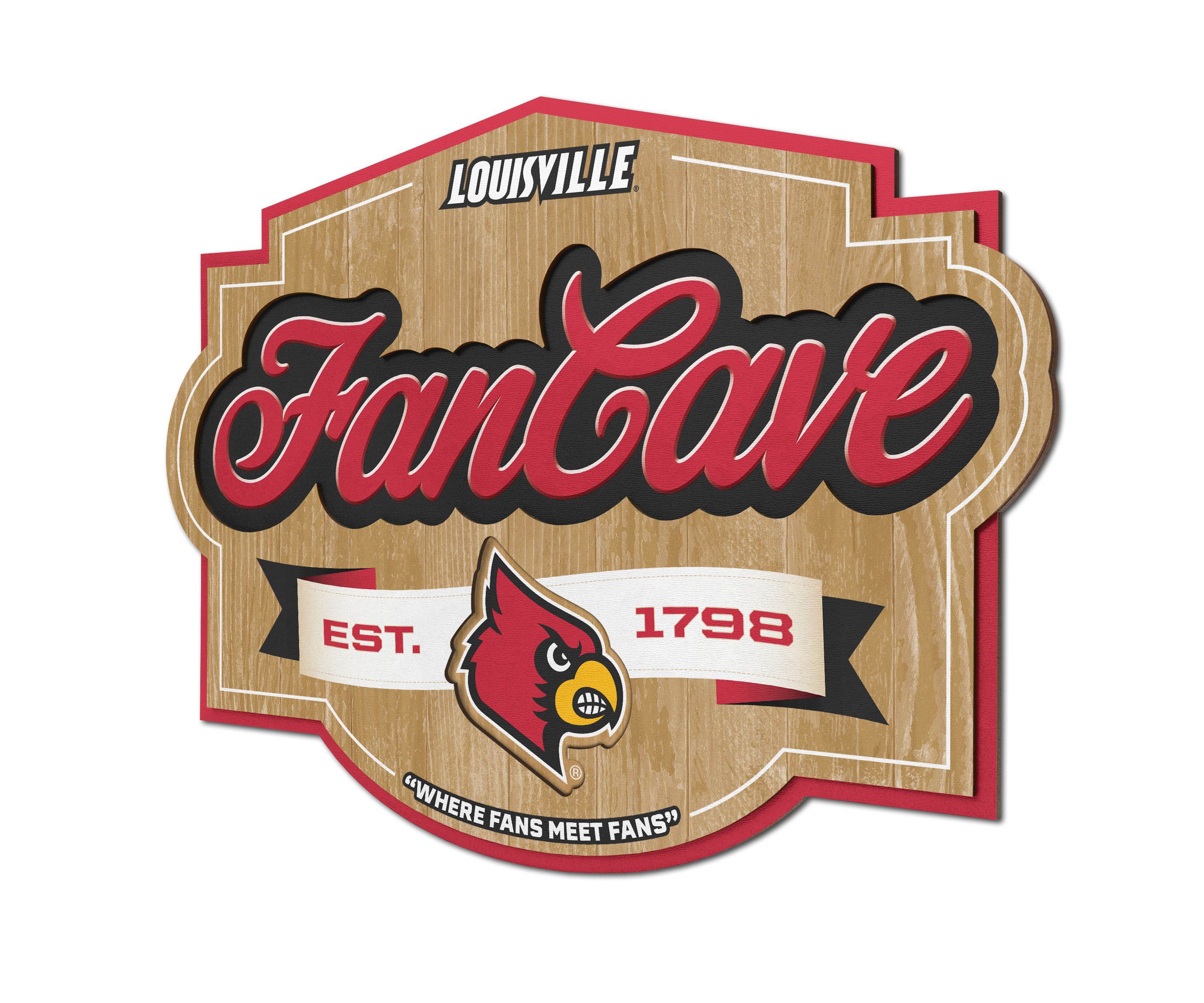 YouTheFan NCAA Louisville Cardinals Fan Cave Sign