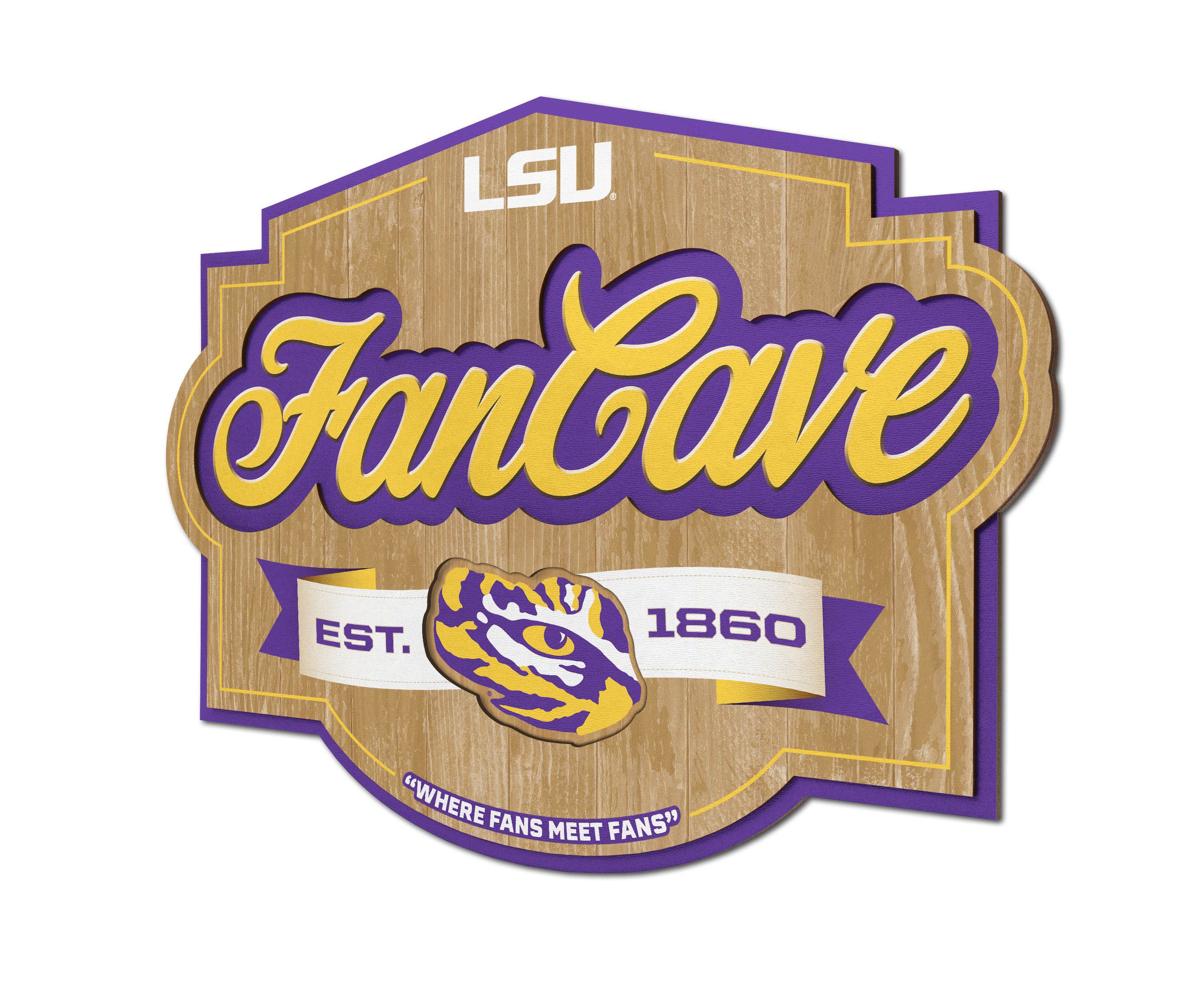 YouTheFan NCAA LSU Tigers Fan Cave Sign