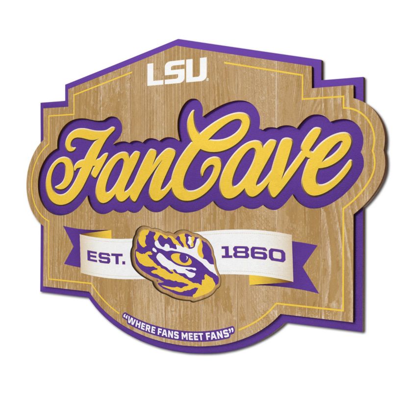 YouTheFan NCAA LSU Tigers Fan Cave Sign