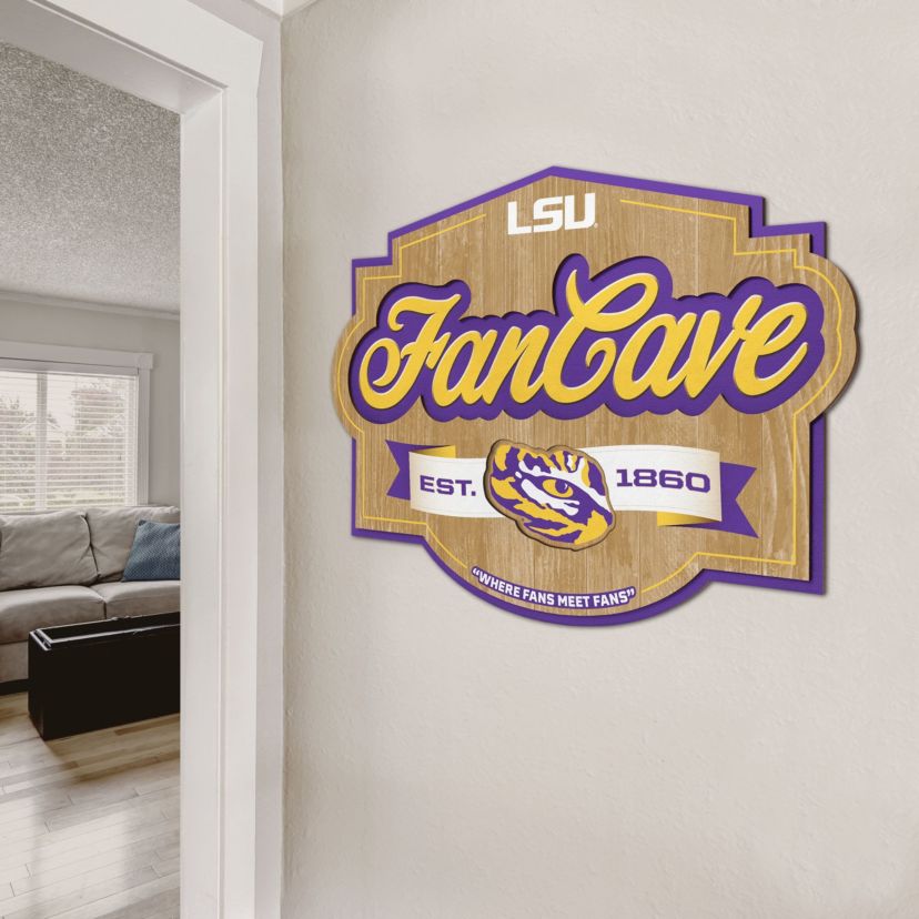 YouTheFan NCAA LSU Tigers Fan Cave Sign