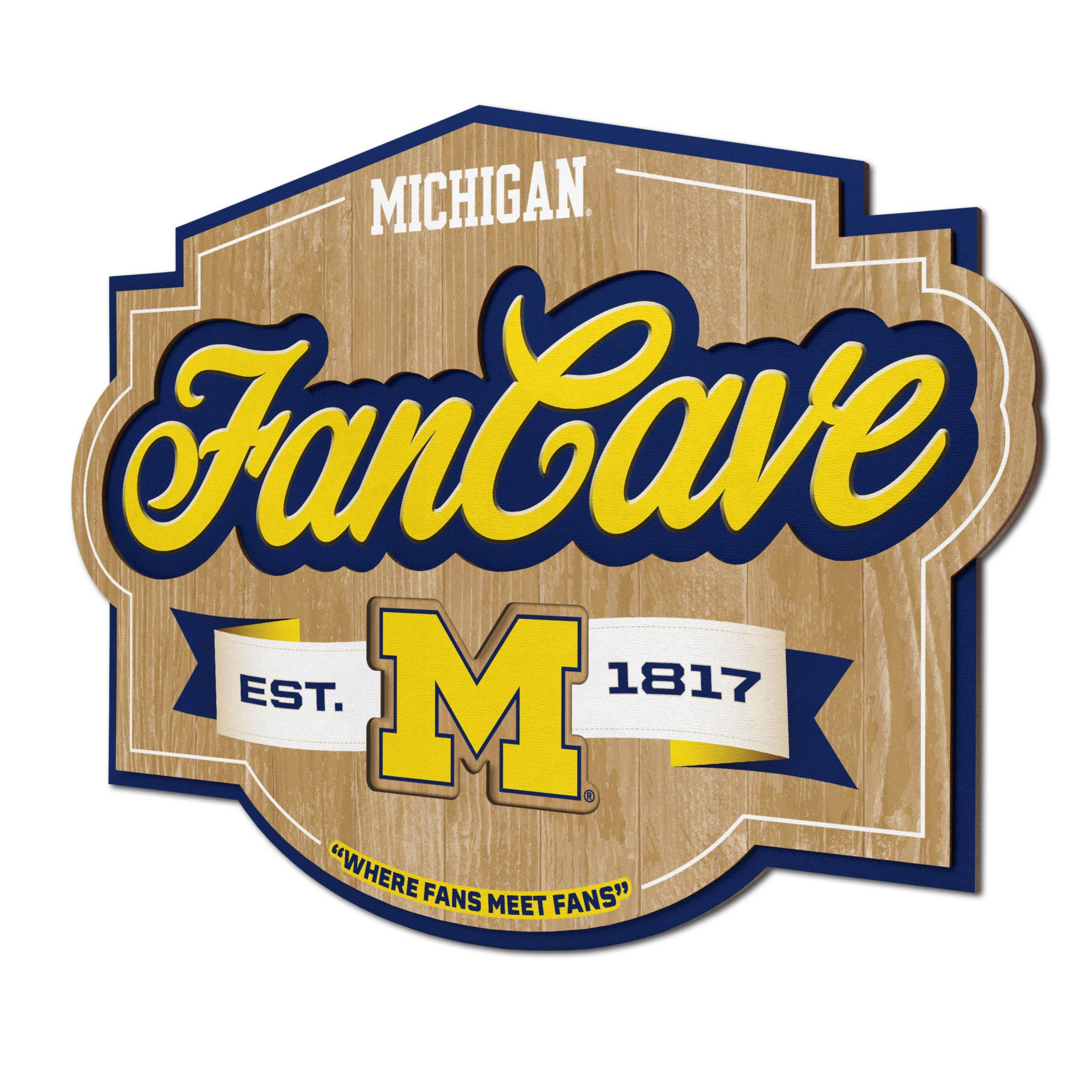 YouTheFan NCAA Michigan Wolverines Fan Cave Sign
