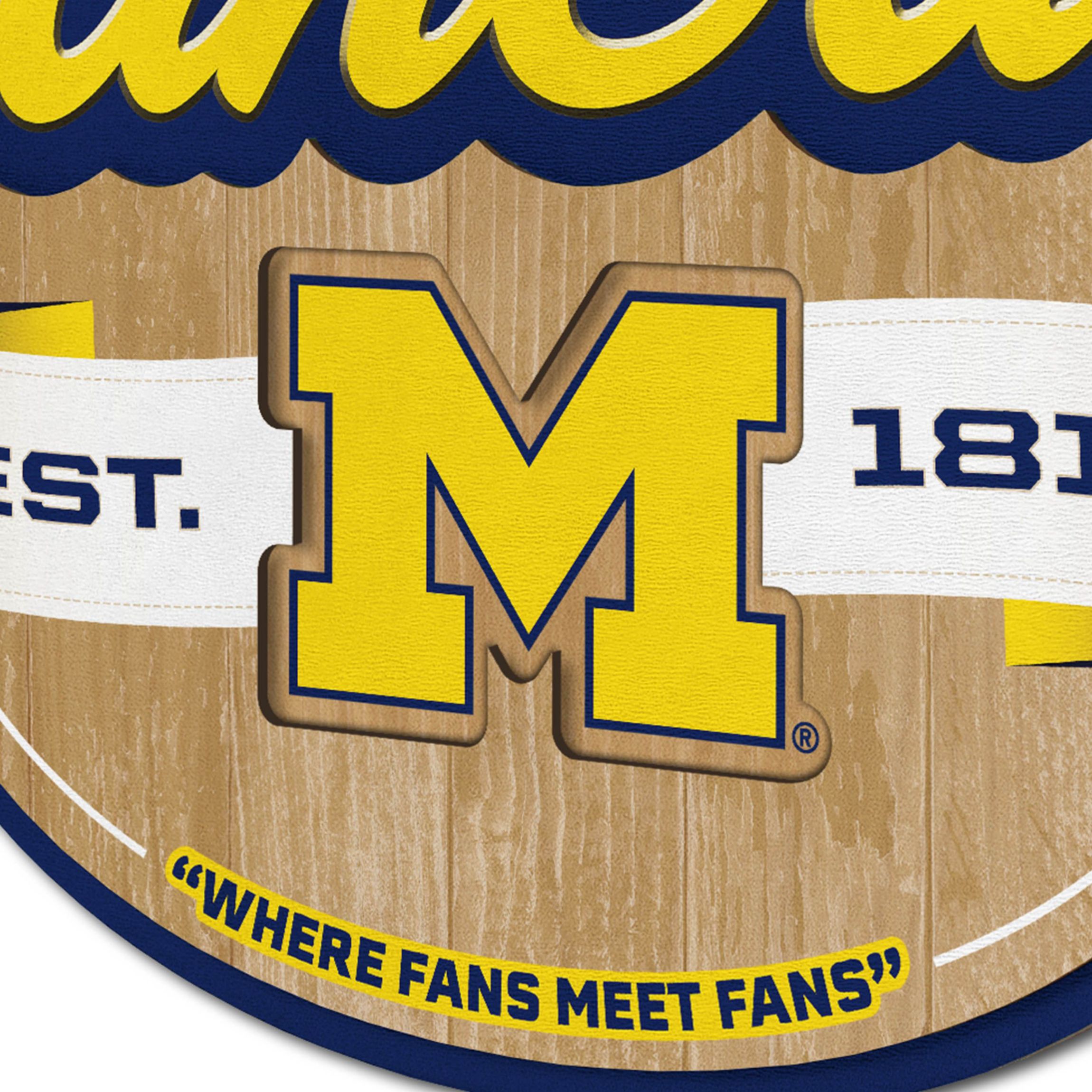 YouTheFan NCAA Michigan Wolverines Fan Cave Sign