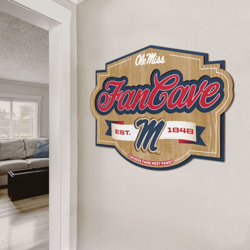 Ole Miss Rebels YouTheFan NCAA Mississippi Rebels Fan Cave Sign