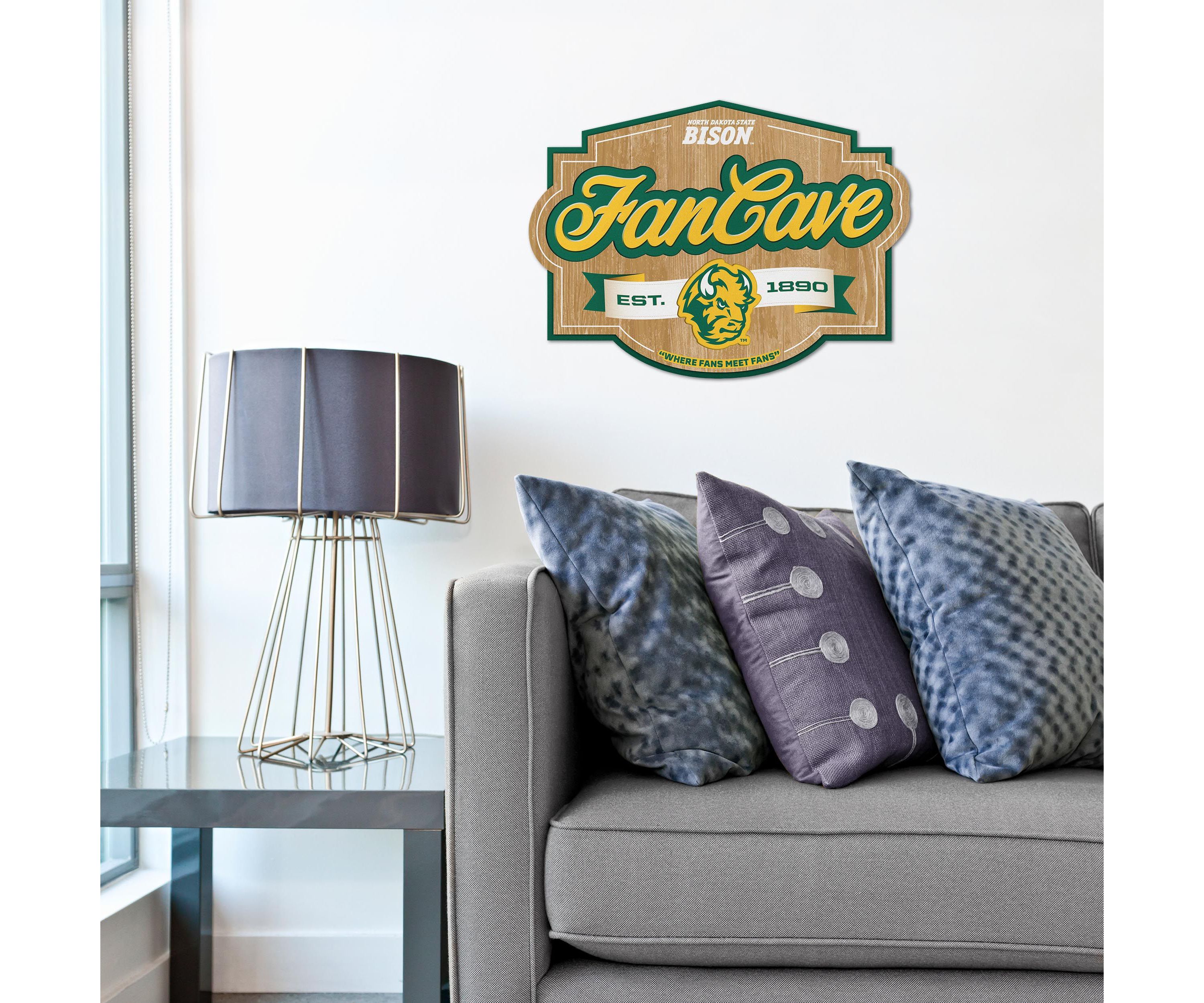North Dakota Bisons YouTheFan NCAA North Dakota State Bison Fan Cave Sign