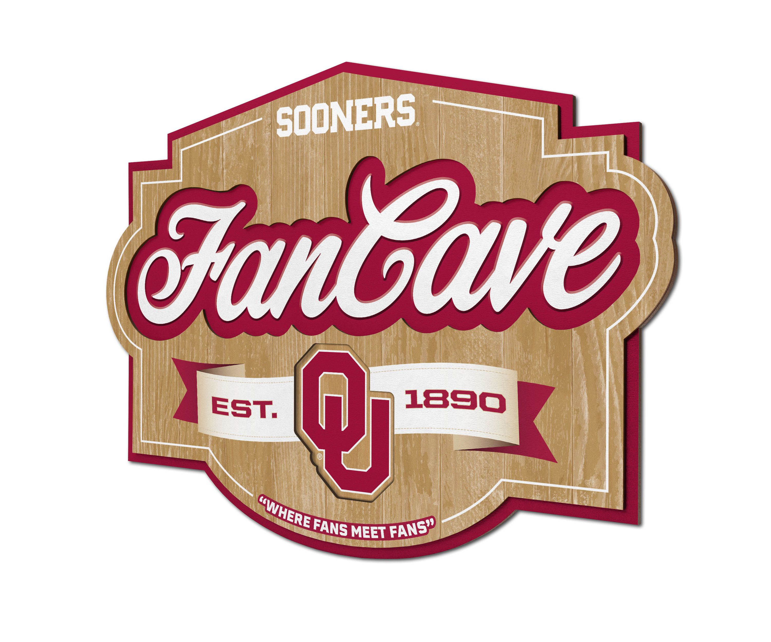 YouTheFan NCAA Oklahoma Sooners Fan Cave Sign