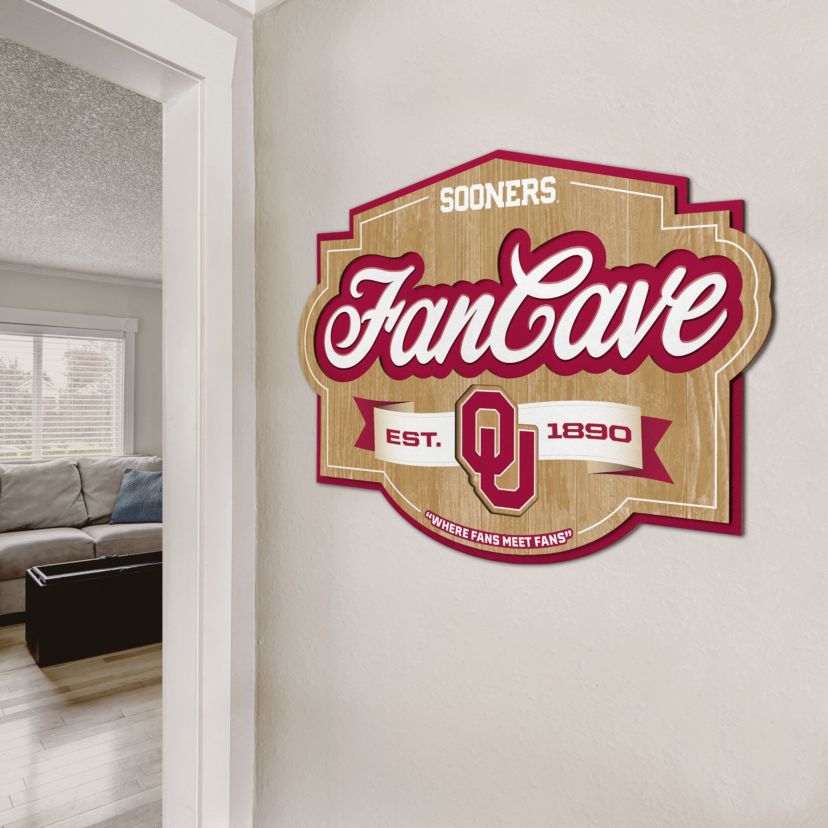 YouTheFan NCAA Oklahoma Sooners Fan Cave Sign