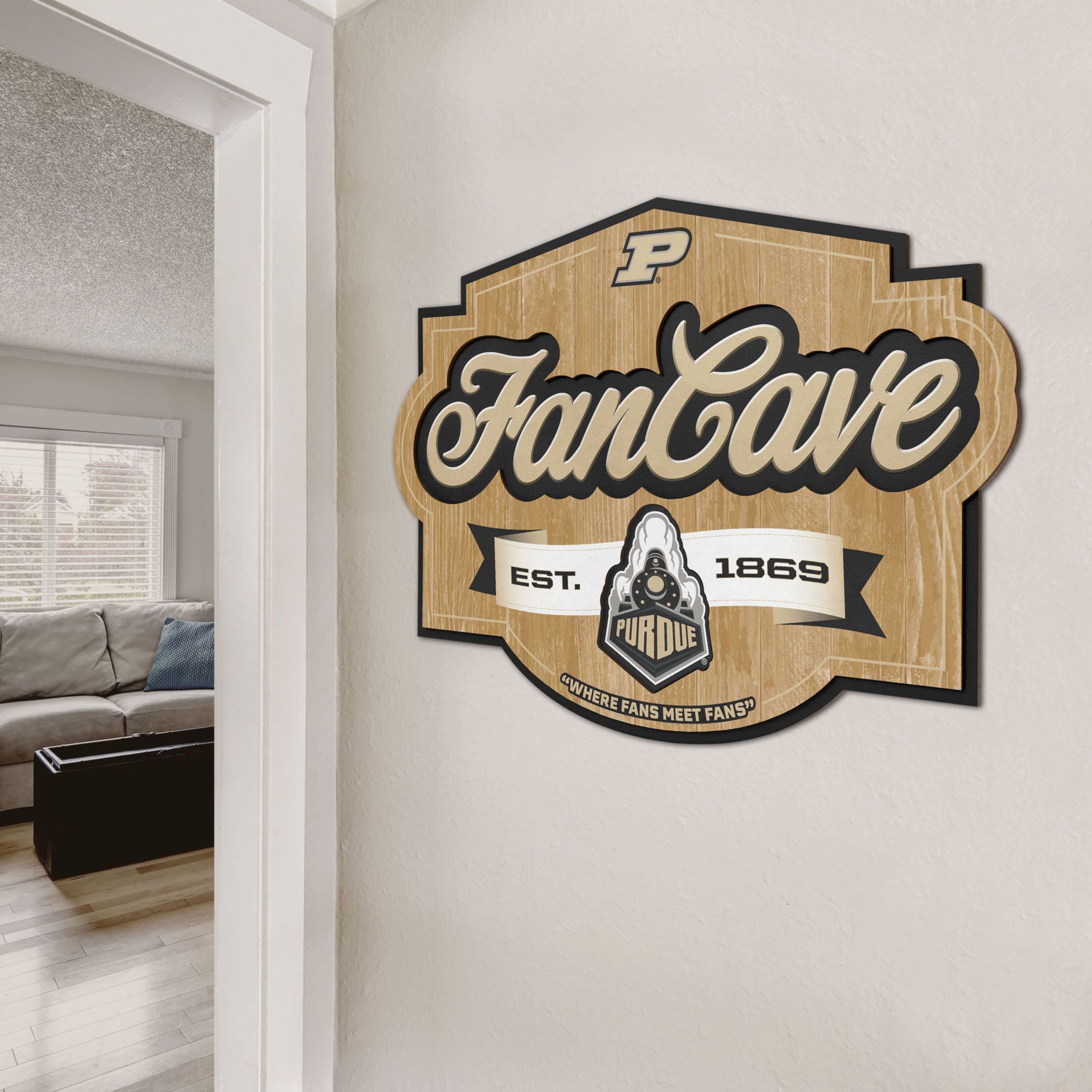 YouTheFan NCAA Purdue Boilermakers Fan Cave Sign