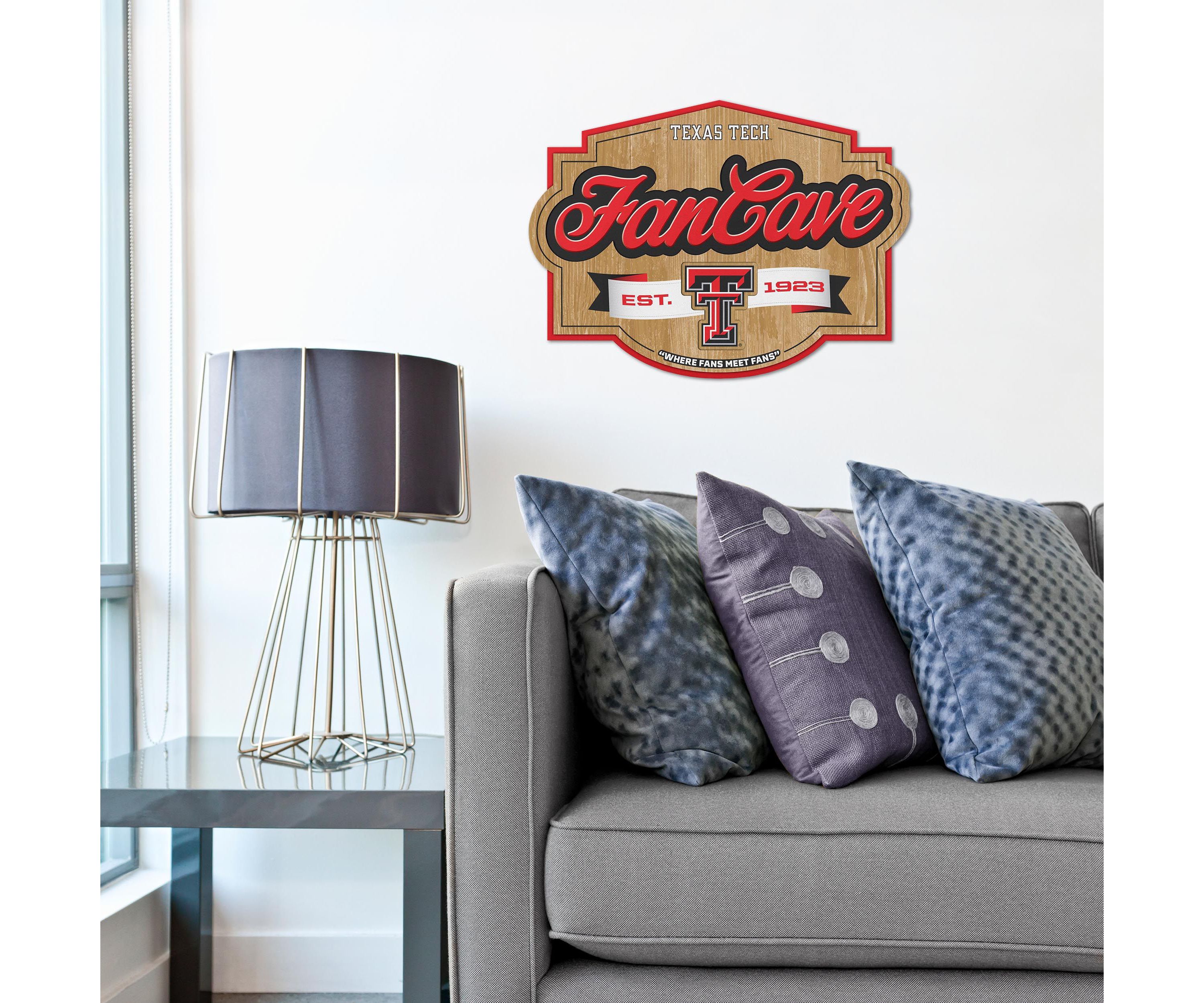 YouTheFan NCAA Texas Tech Red Raiders Fan Cave Sign