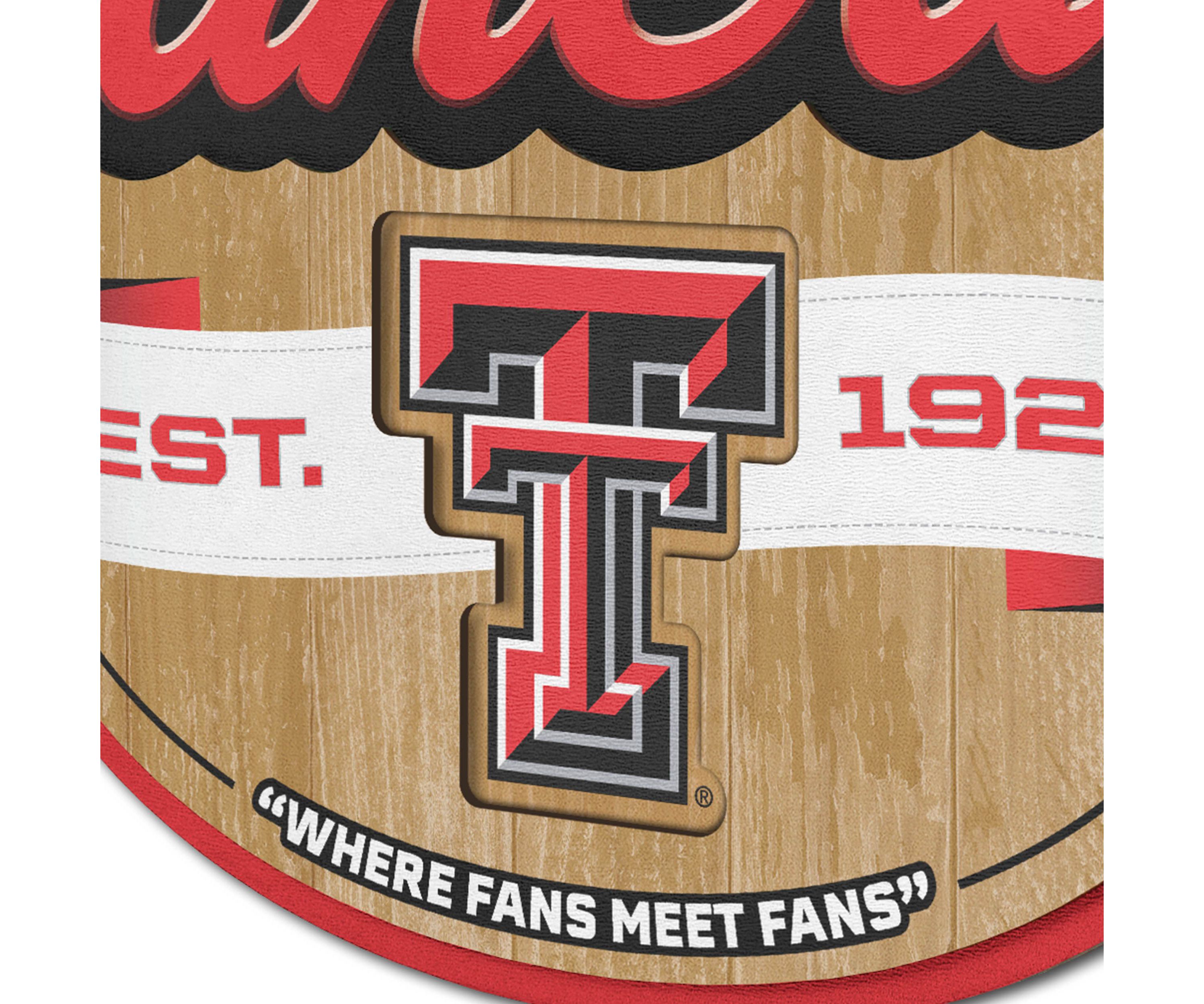 YouTheFan NCAA Texas Tech Red Raiders Fan Cave Sign