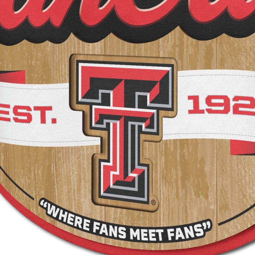 YouTheFan NCAA Texas Tech Red Raiders Fan Cave Sign