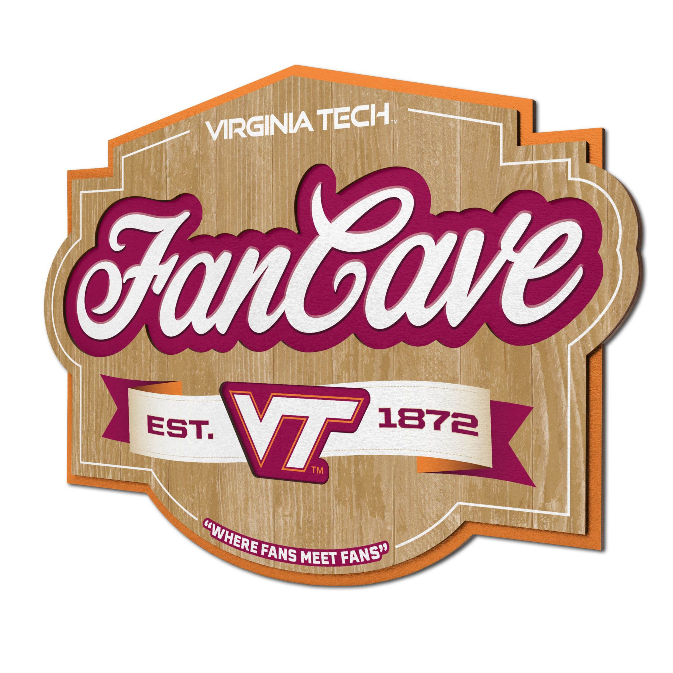 YouTheFan NCAA Virginia Tech Hokies Fan Cave Sign