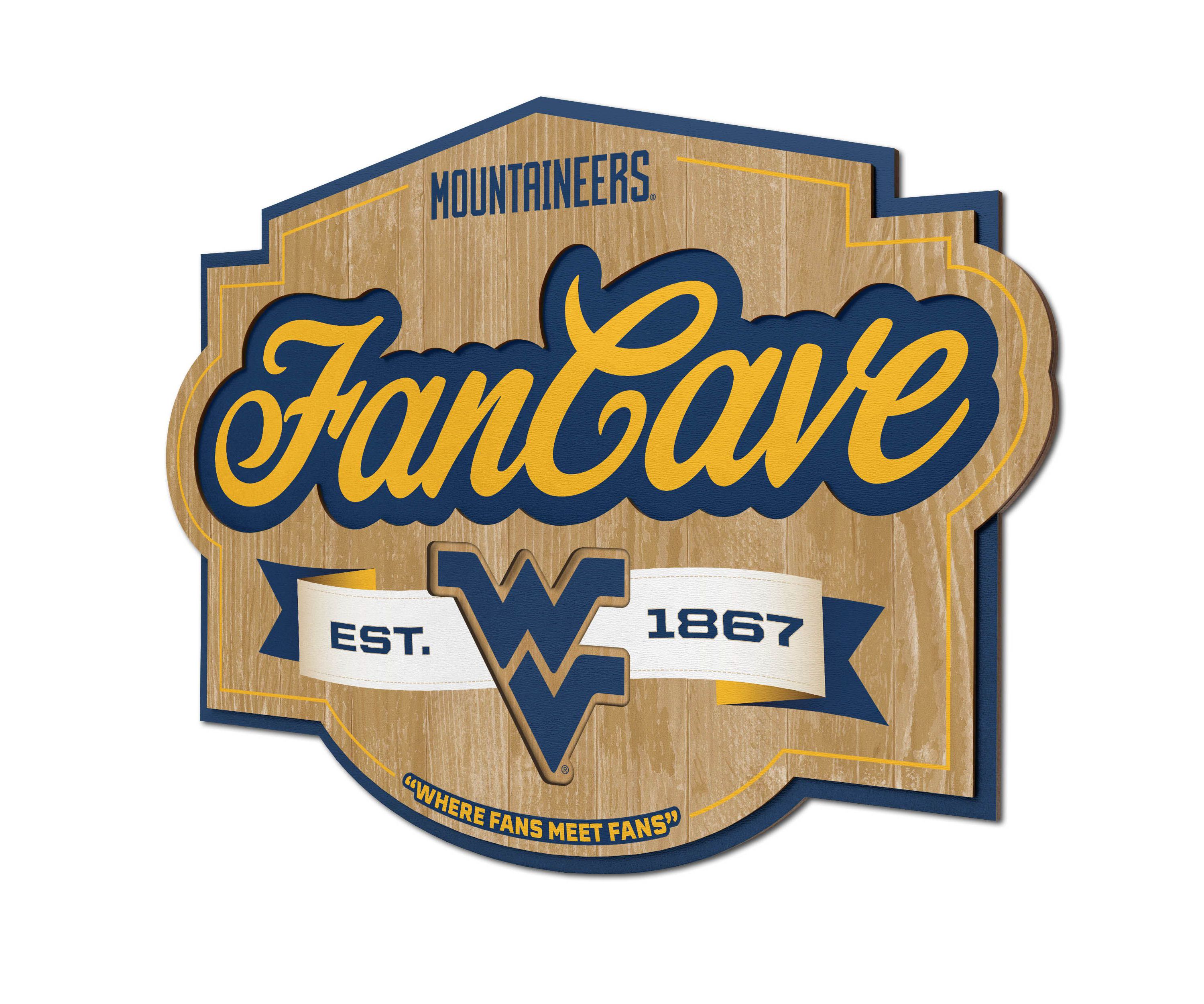 YouTheFan NCAA West Virginia Mountaineers Fan Cave Sign