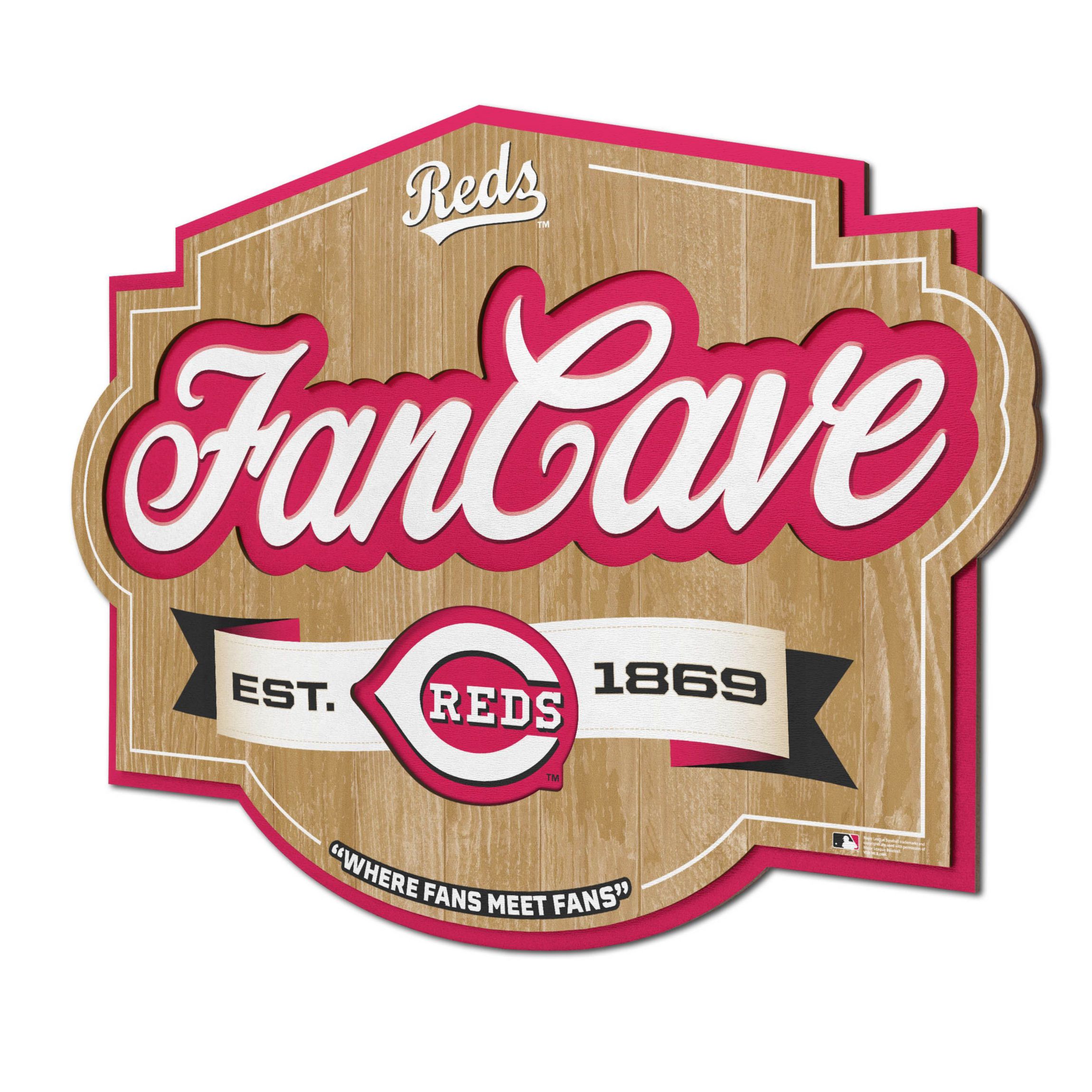 YouTheFan MLB Cincinnati Reds Fan Cave Sign