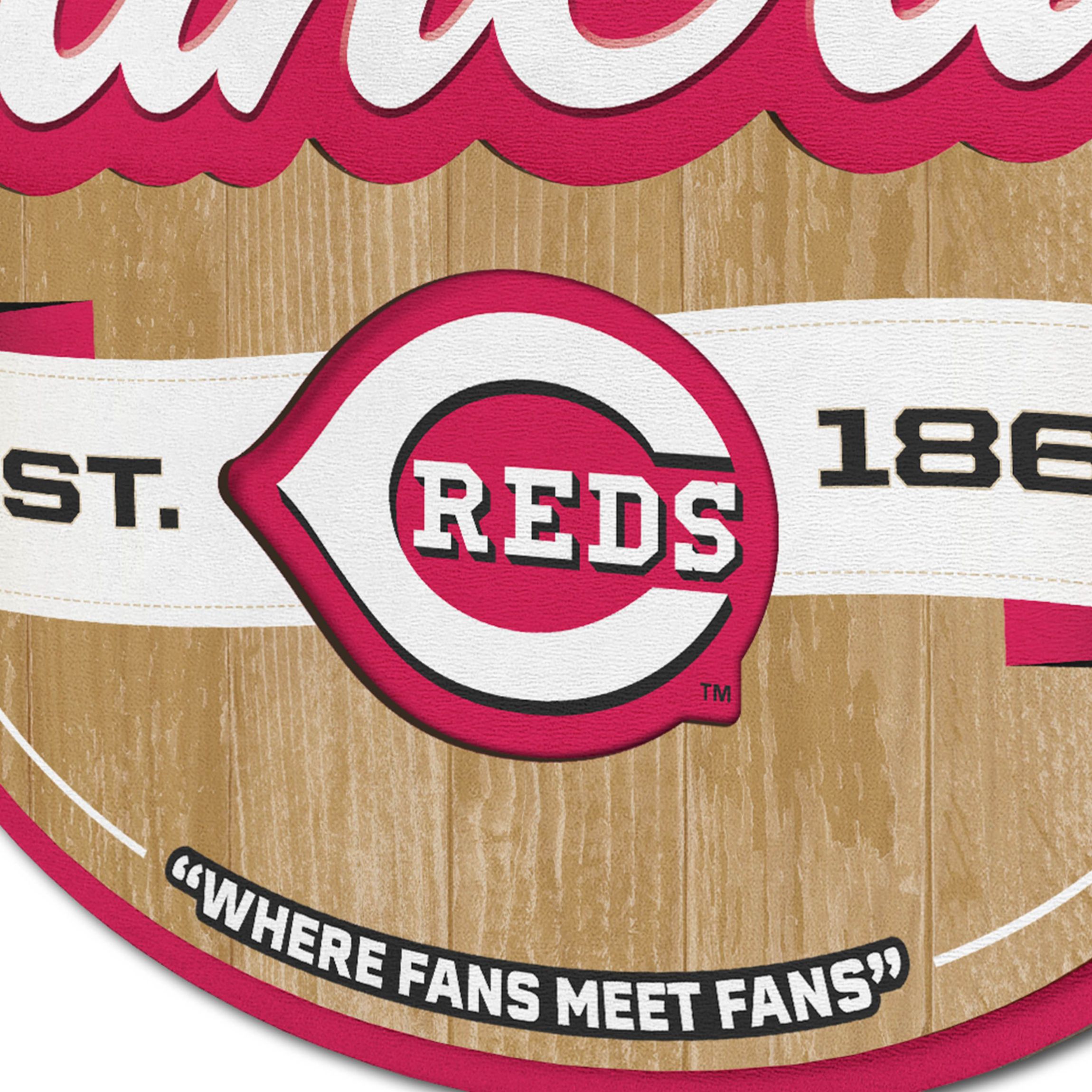 YouTheFan MLB Cincinnati Reds Fan Cave Sign