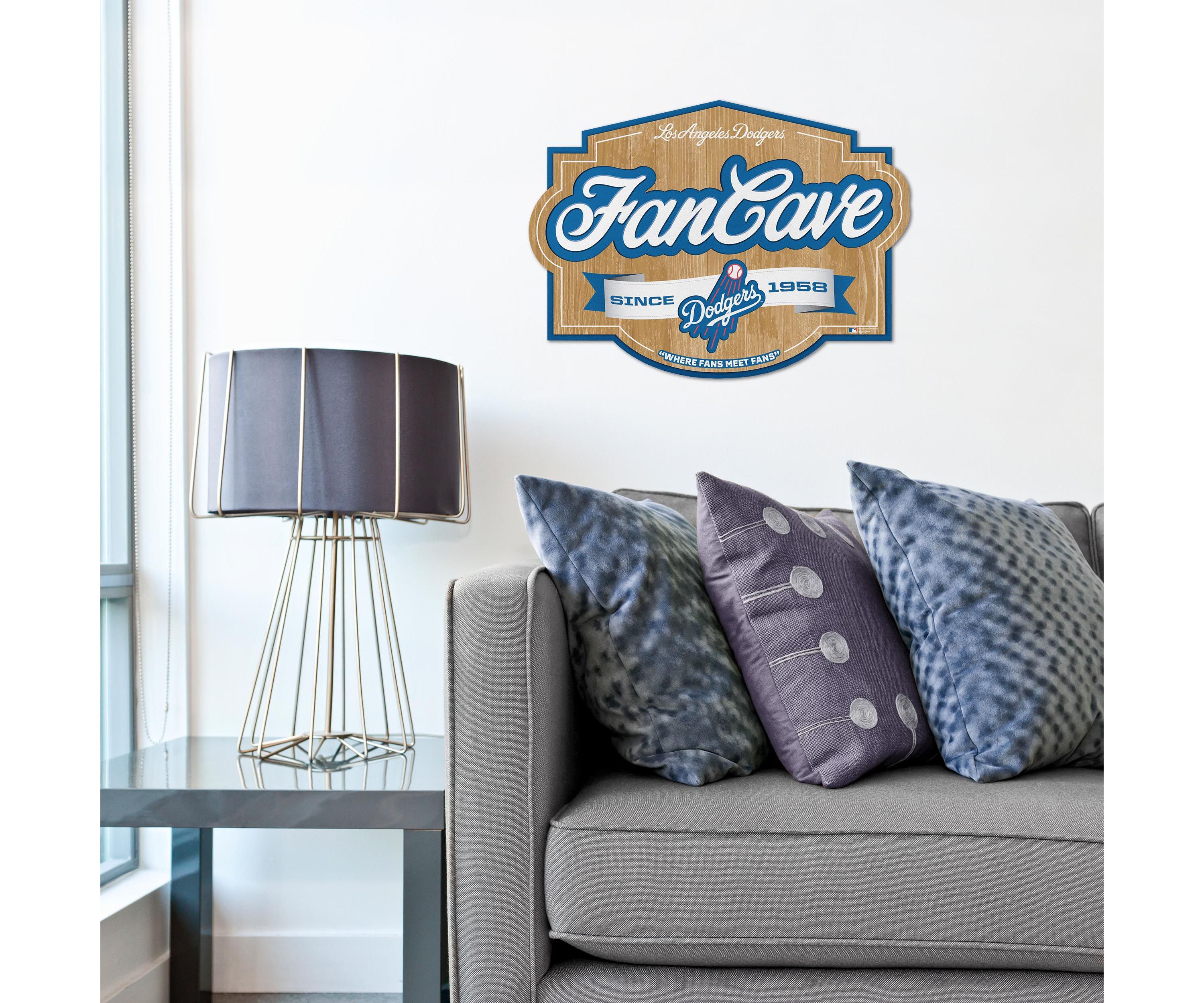 YouTheFan MLB Los Angeles Dodgers Fan Cave Sign