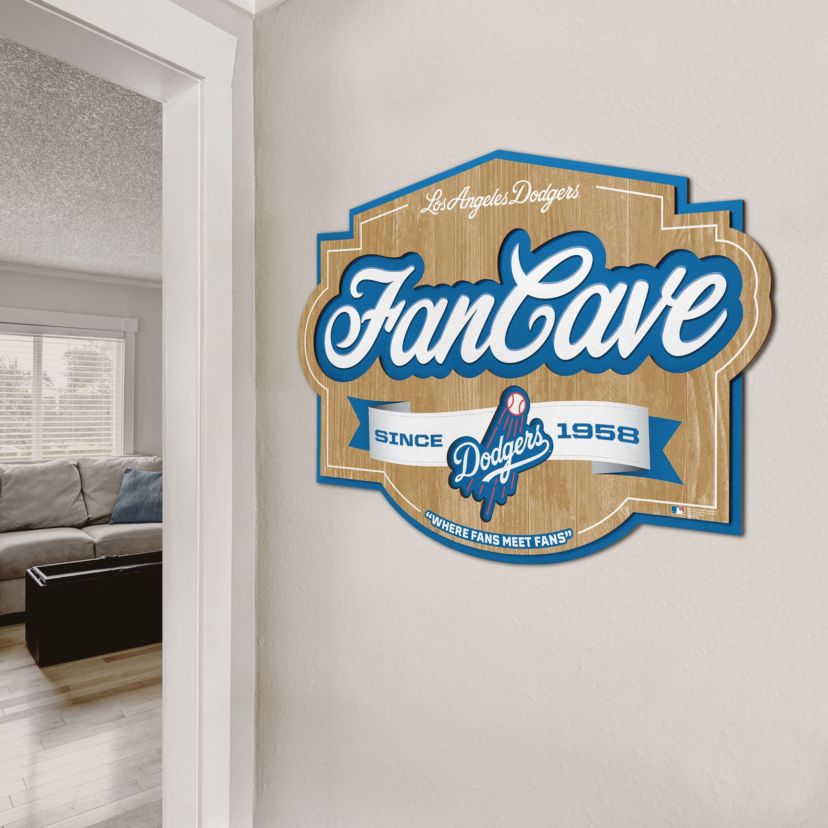 YouTheFan MLB Los Angeles Dodgers Fan Cave Sign