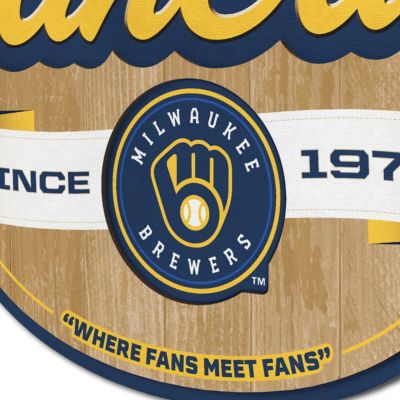 YouTheFan MLB Milwaukee Brewers Fan Cave Sign