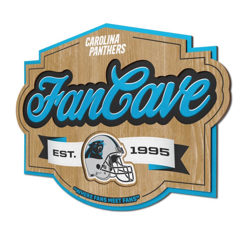 YouTheFan NFL Carolina Panthers Fan Cave Sign