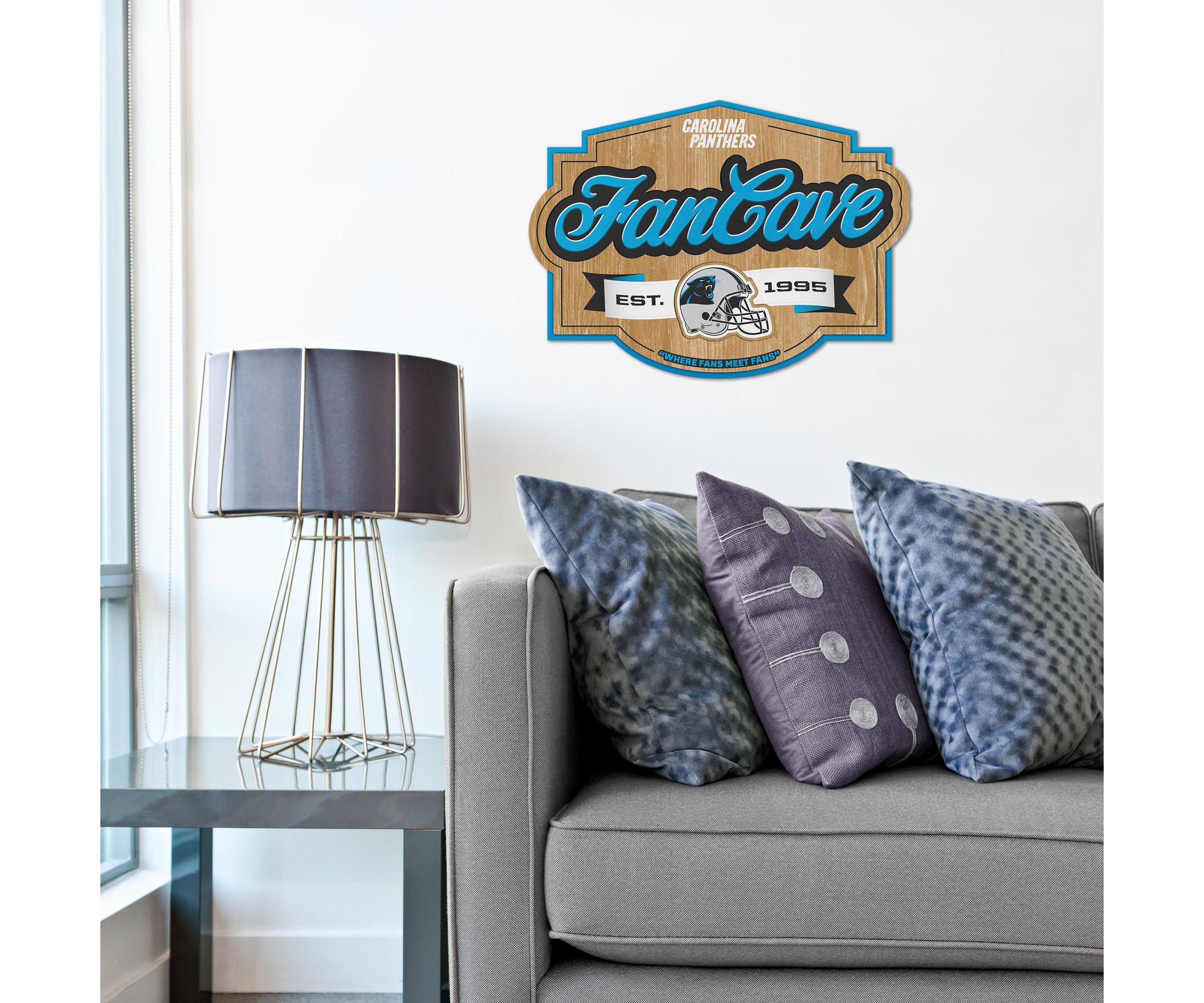 YouTheFan NFL Carolina Panthers Fan Cave Sign