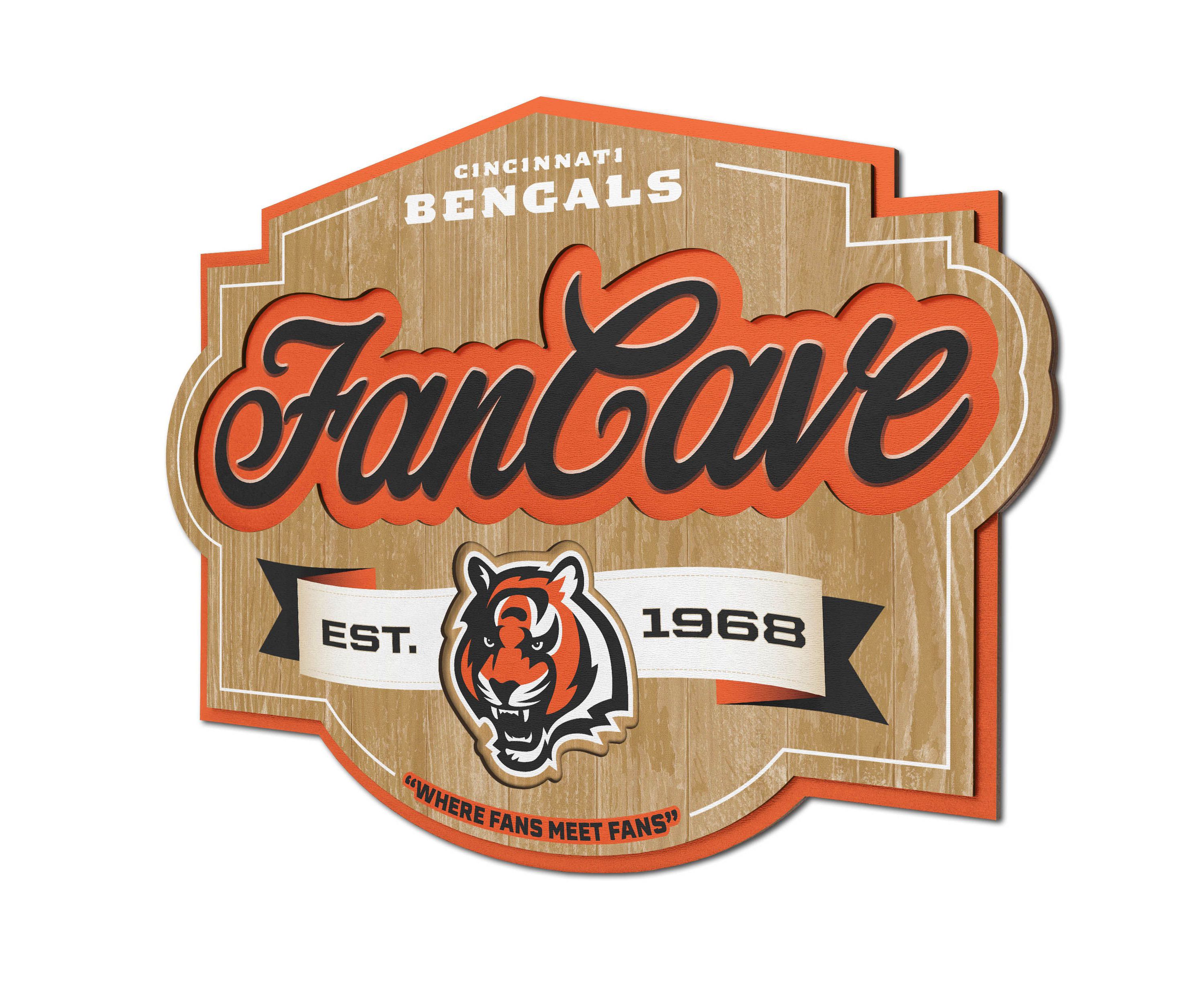 YouTheFan NFL Cincinnati Bengals Fan Cave Sign