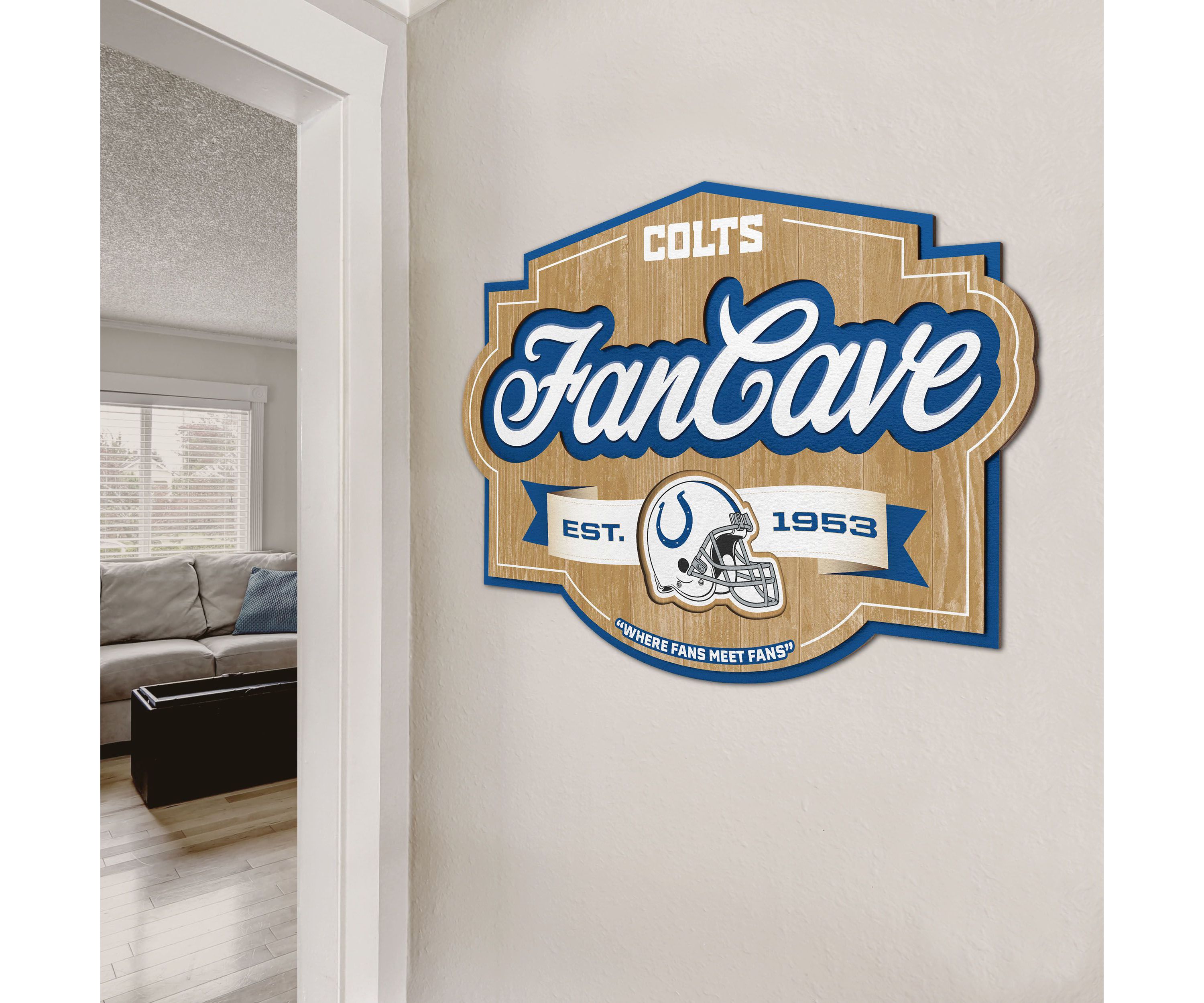 YouTheFan NFL Indianapolis Colts Fan Cave Sign