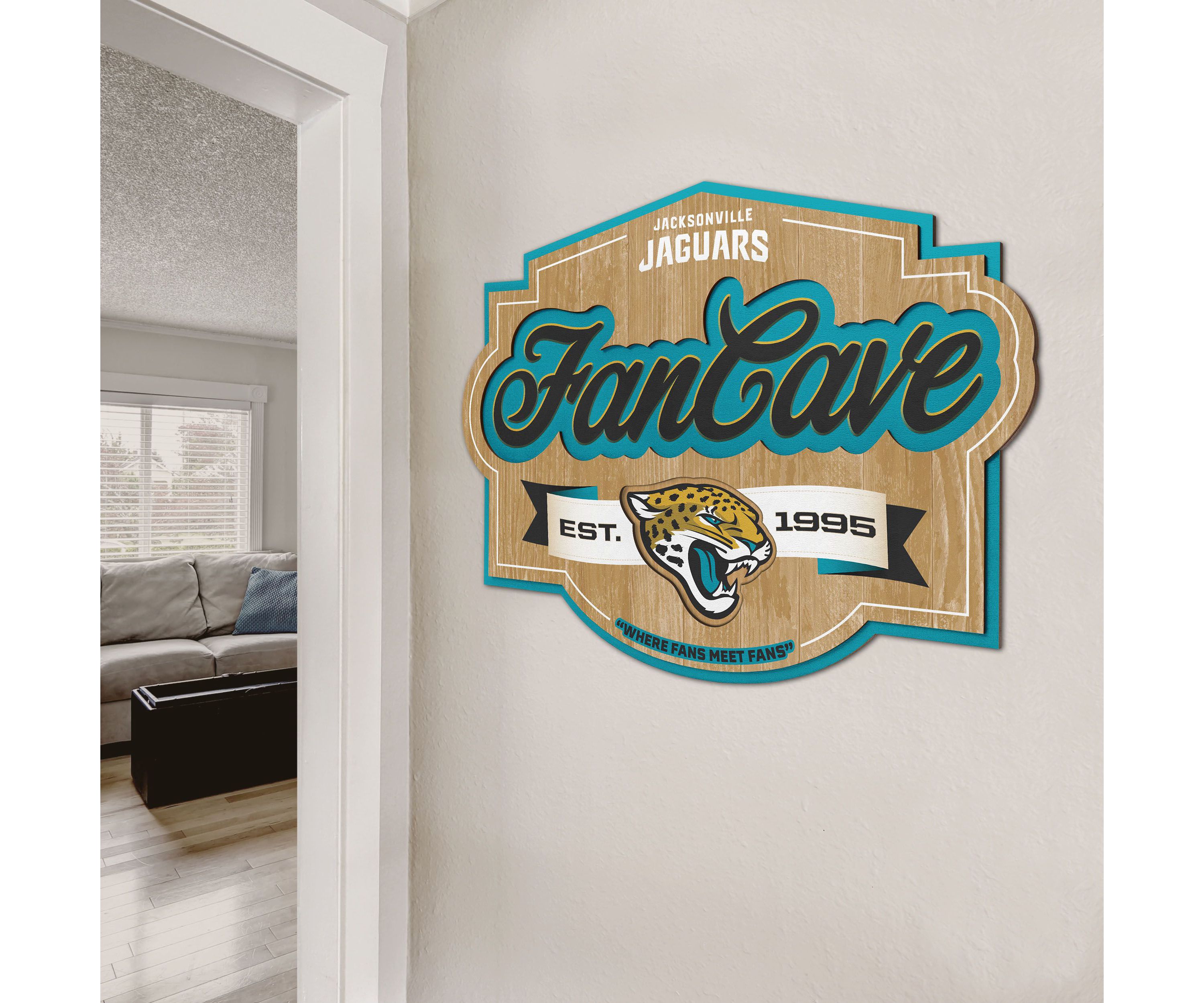 YouTheFan NFL Jacksonville Jaguars Fan Cave Sign
