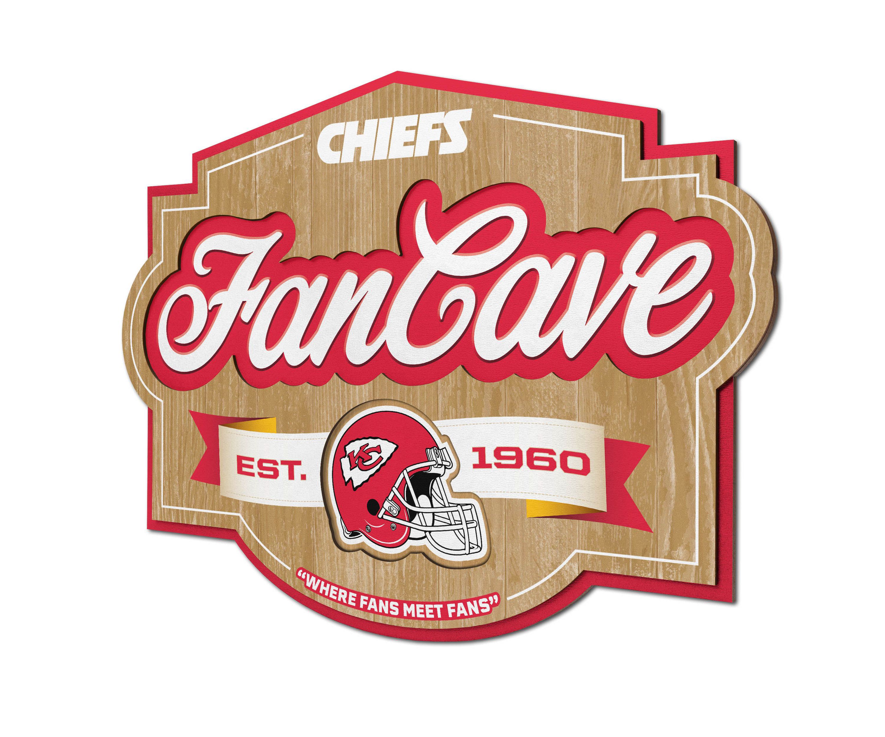 YouTheFan NFL Kansas City Chiefs Fan Cave Sign