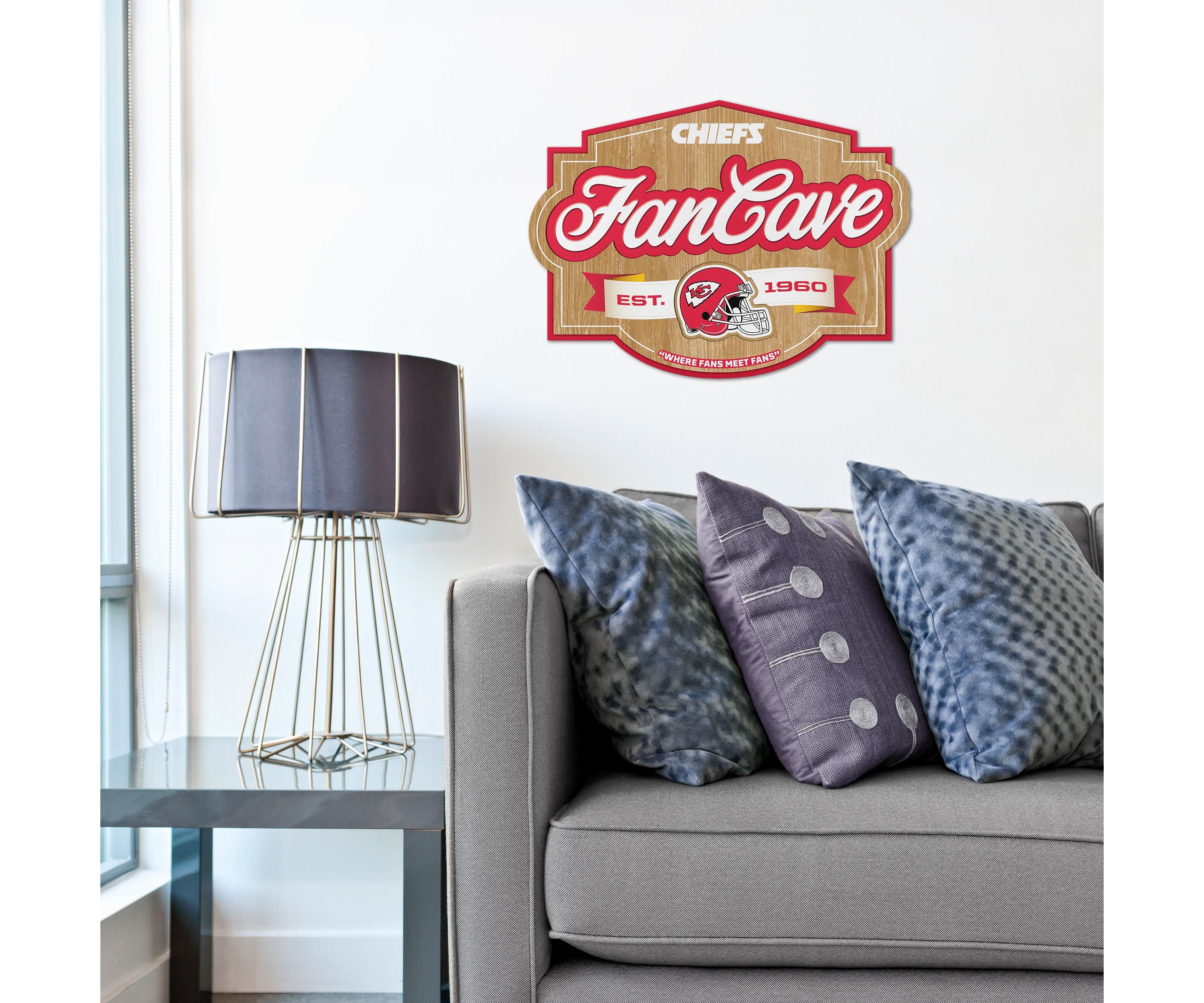 YouTheFan NFL Kansas City Chiefs Fan Cave Sign