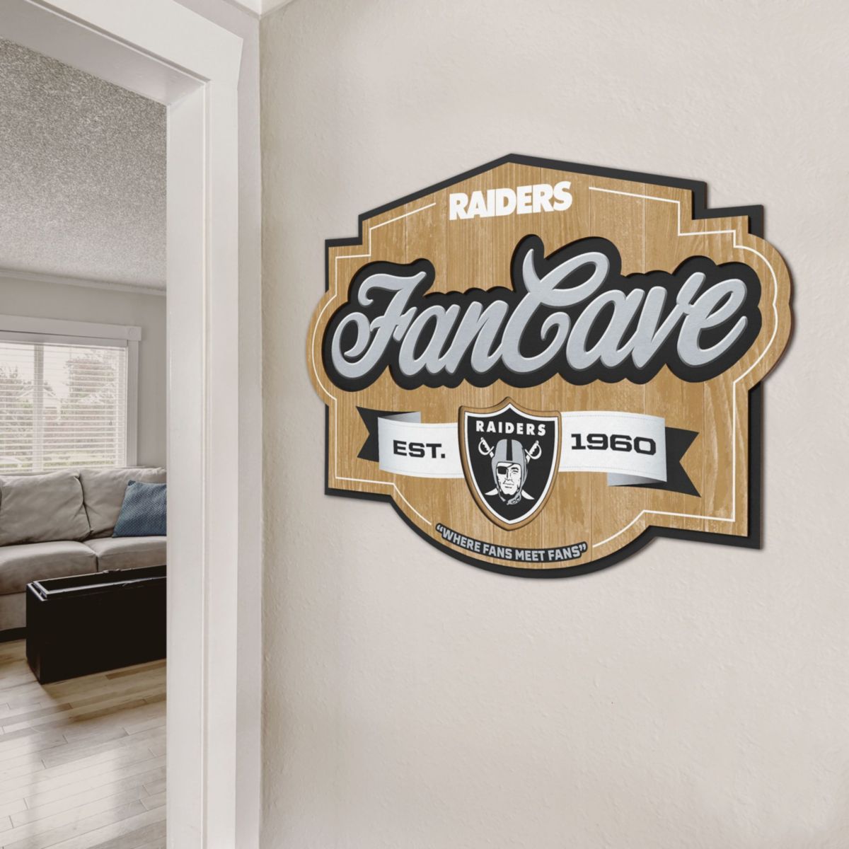 YouTheFan Oakland Raiders YouTheFan NFL Las Vegas Raiders Fan Cave Sign ...