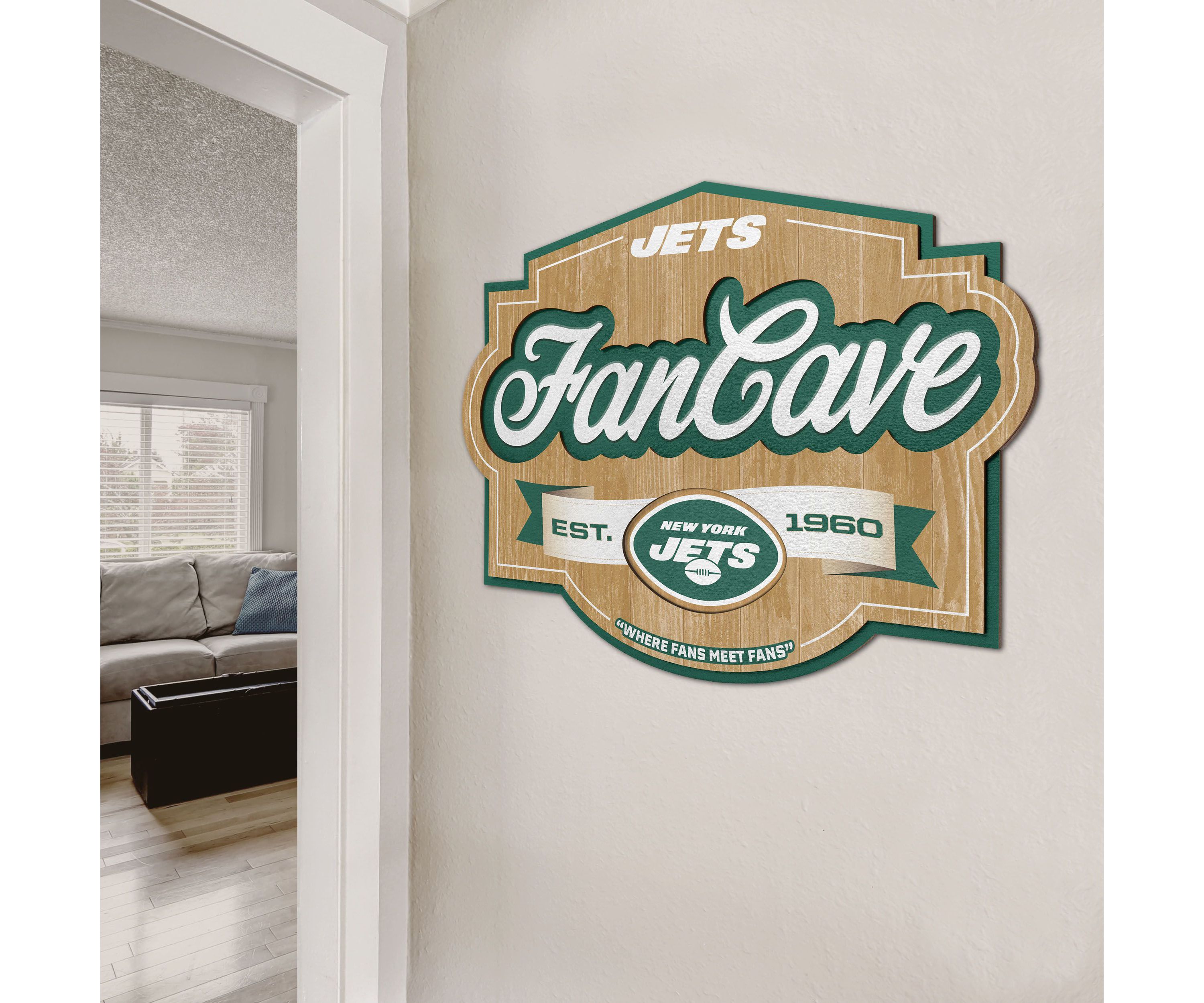 YouTheFan NFL New York Jets Fan Cave Sign