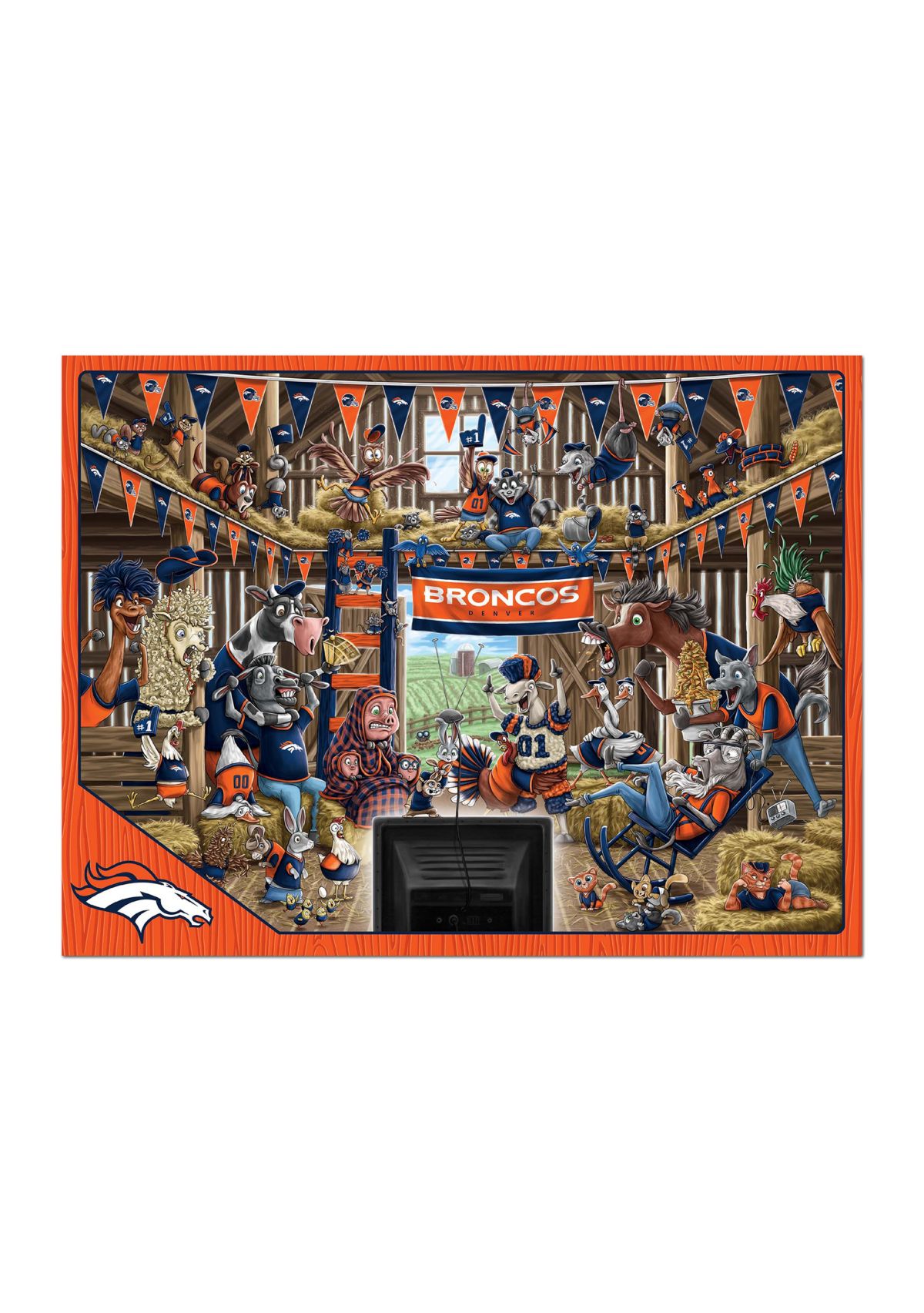 YouTheFan NFL Denver Broncos Barnyard Fans 500pc Puzzle