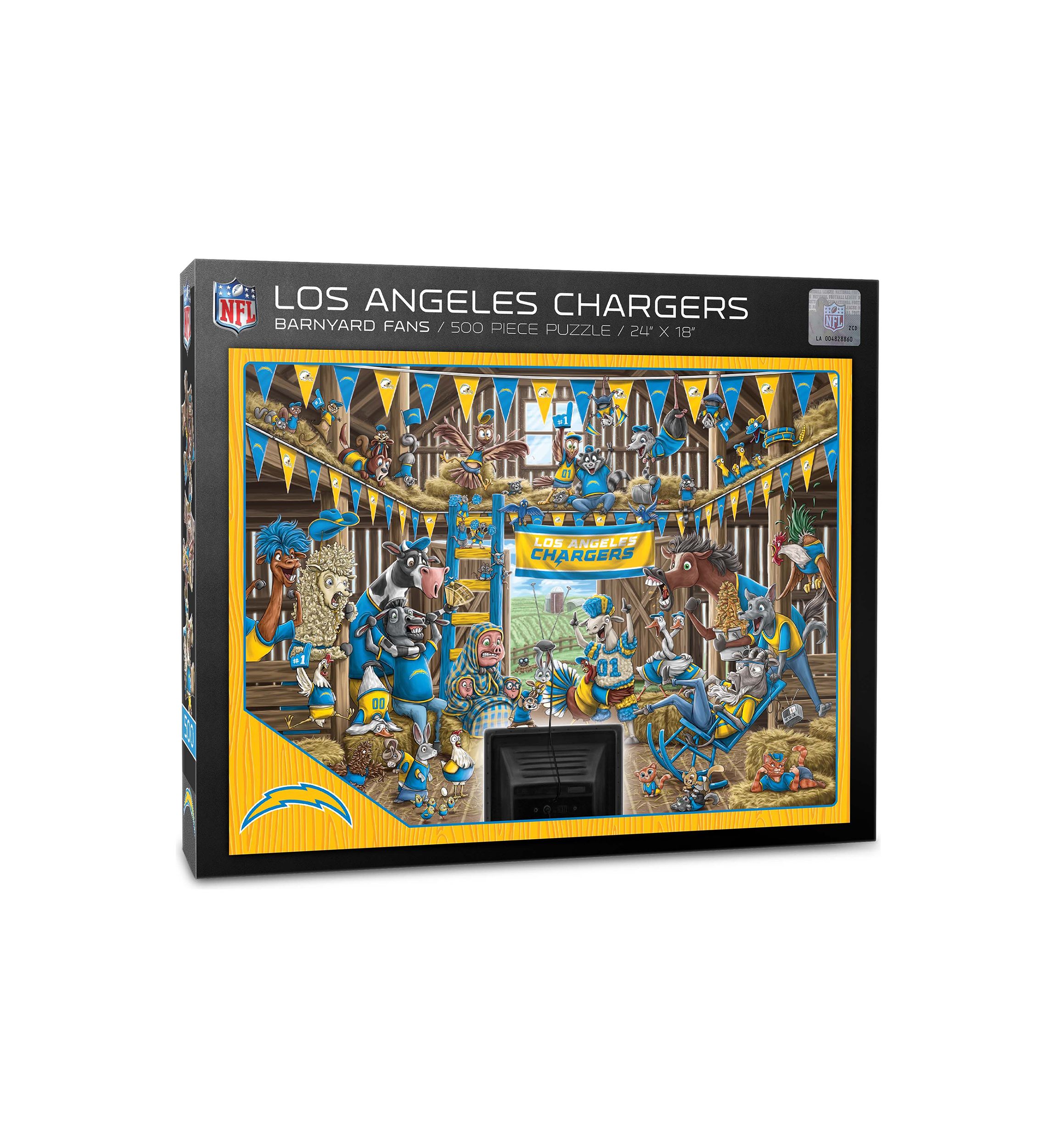 Oakland Raiders YouTheFan NFL Las Vegas Raiders Barnyard Fans 500pc Puzzle