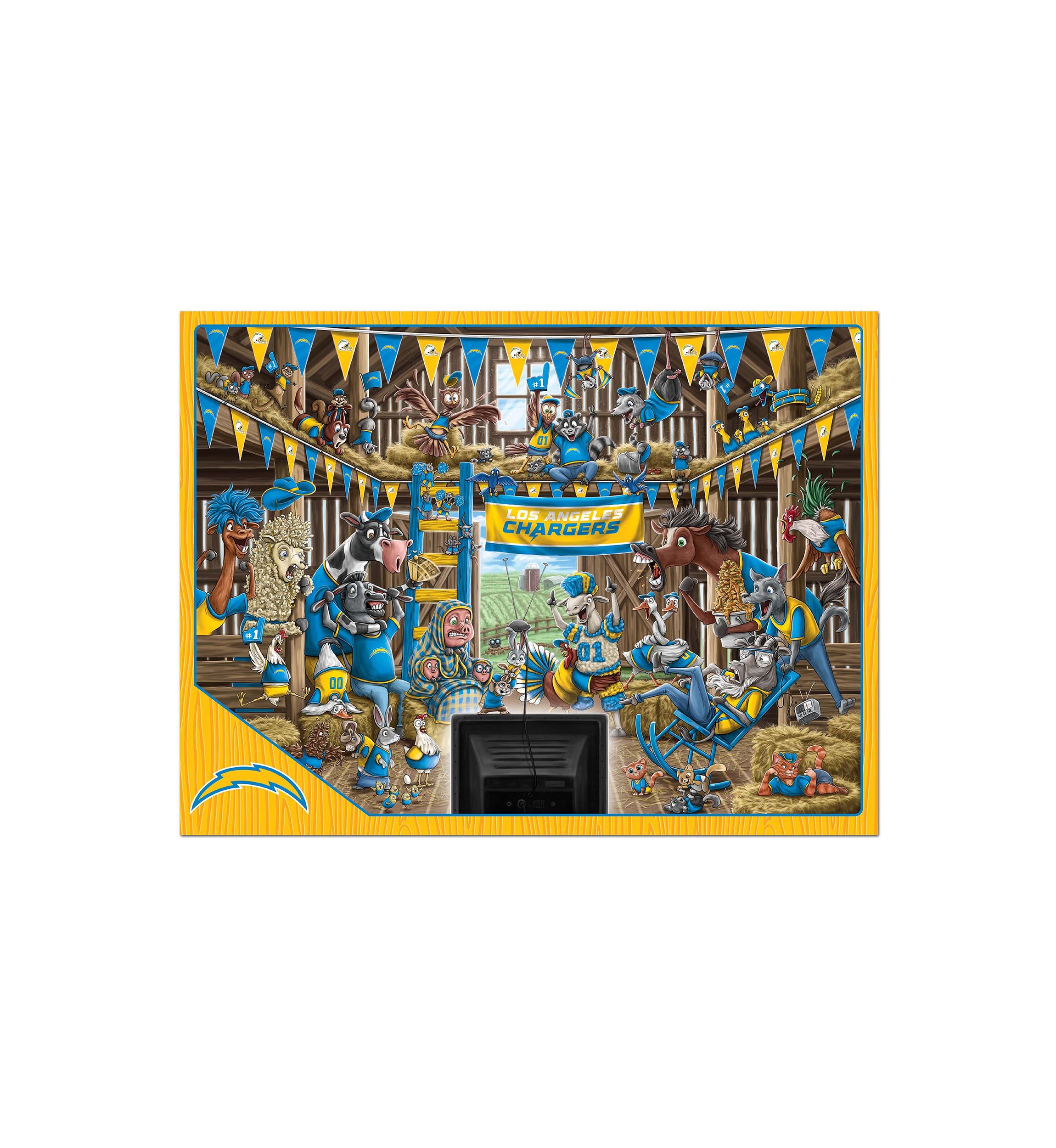 Oakland Raiders YouTheFan NFL Las Vegas Raiders Barnyard Fans 500pc Puzzle