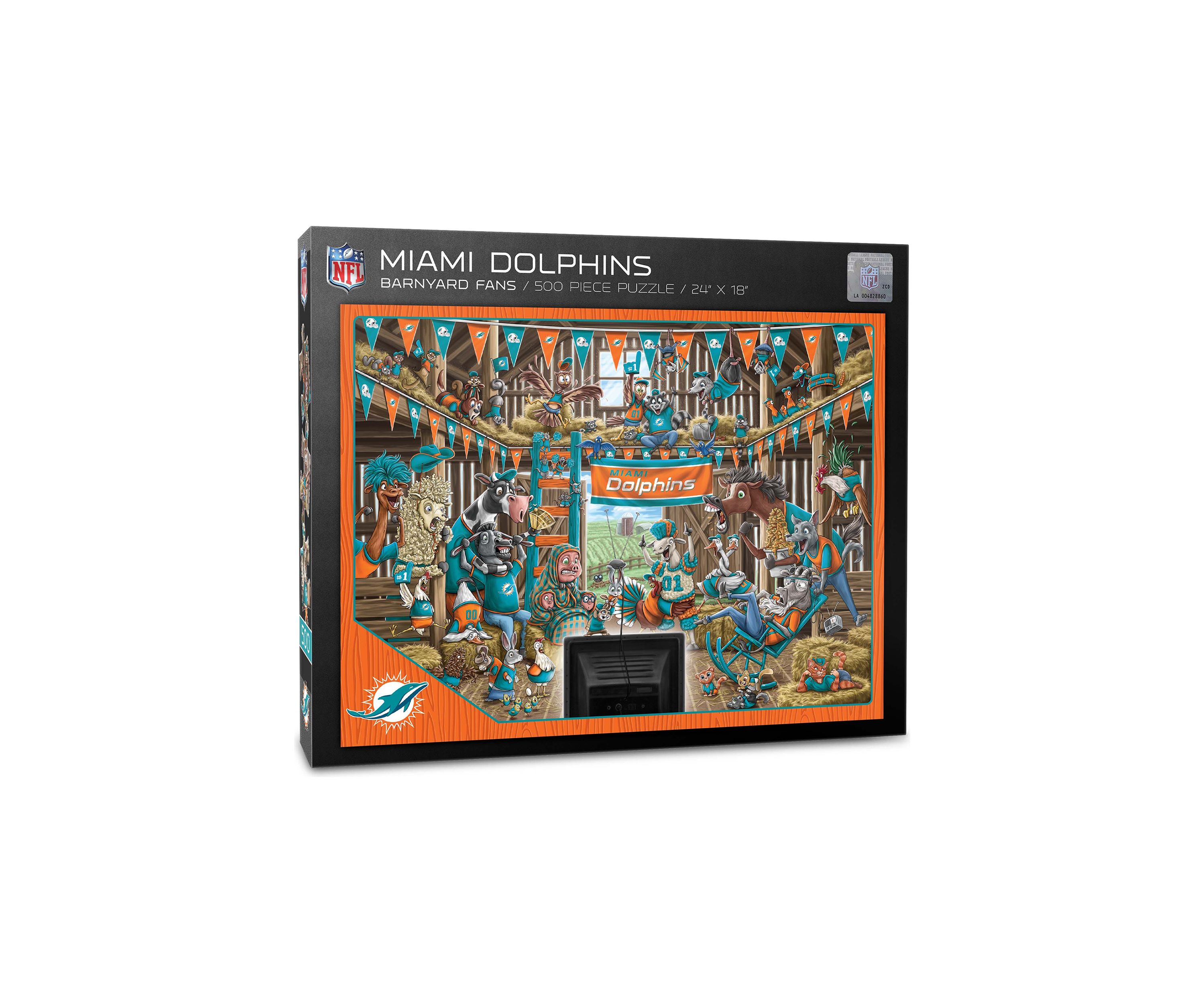 YouTheFan NFL Miami Dolphins Barnyard Fans 500pc Puzzle