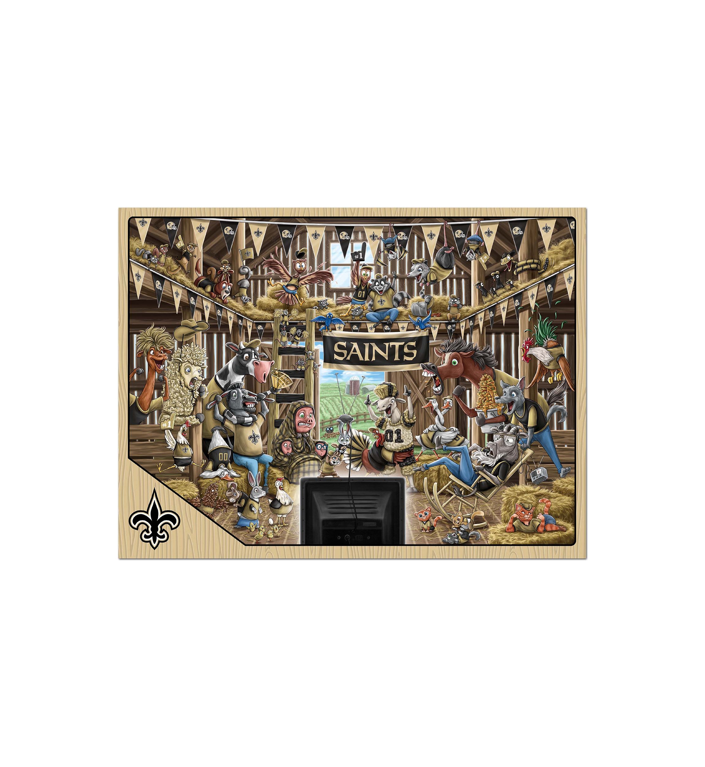 YouTheFan NFL New Orleans Saints Barnyard Fans 500pc Puzzle